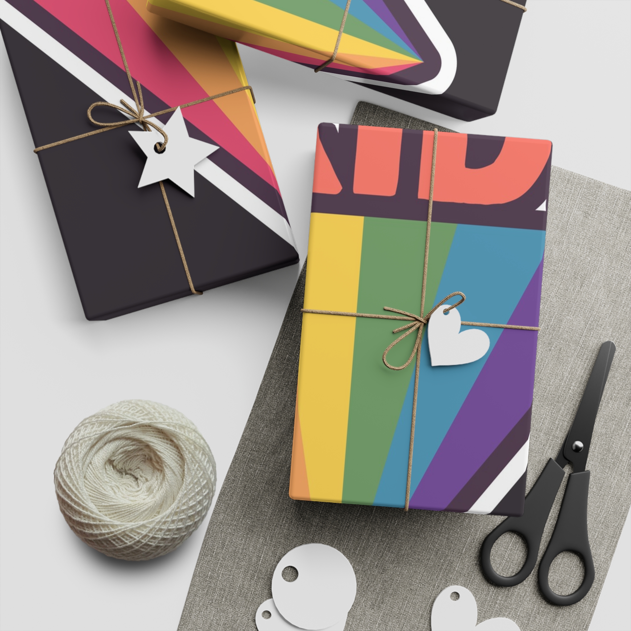 Pride With Rainbow Gift Wrapping Paper Sheets 1pc - Image 5