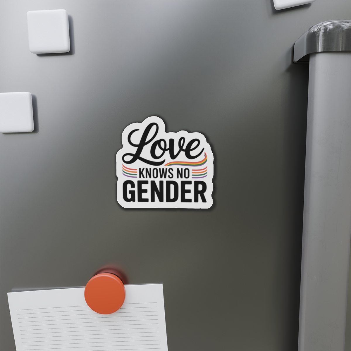 Love Knows No Gender T Shirt Design Isolated White Background 2 Die Cut Magnets - Image 8
