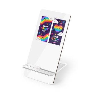 Flat Pride Month Vertical Banners Collection Mobile Display Stand For Smartphones