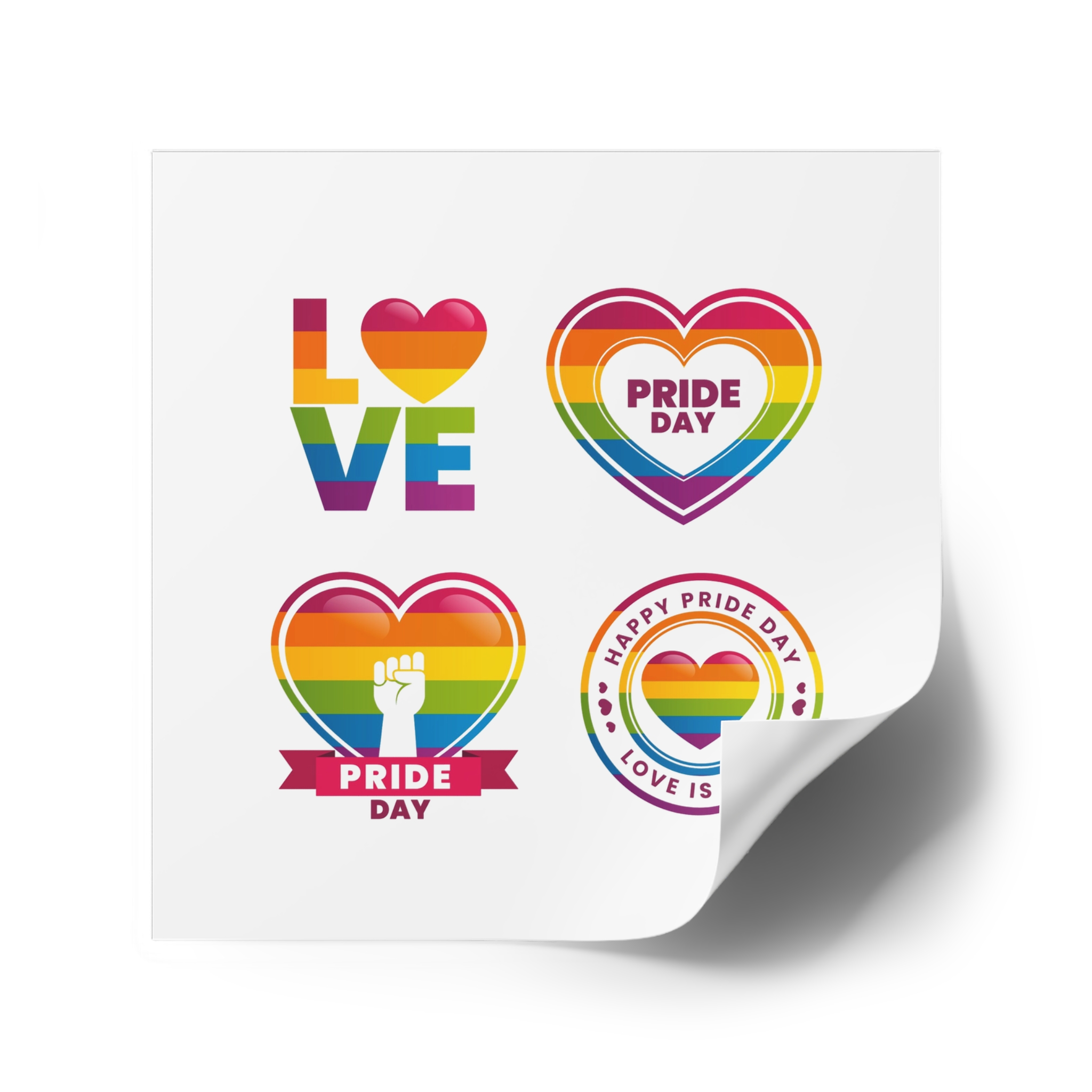 Label Collection With Pride Day Laminate Stickers Square - Image 34