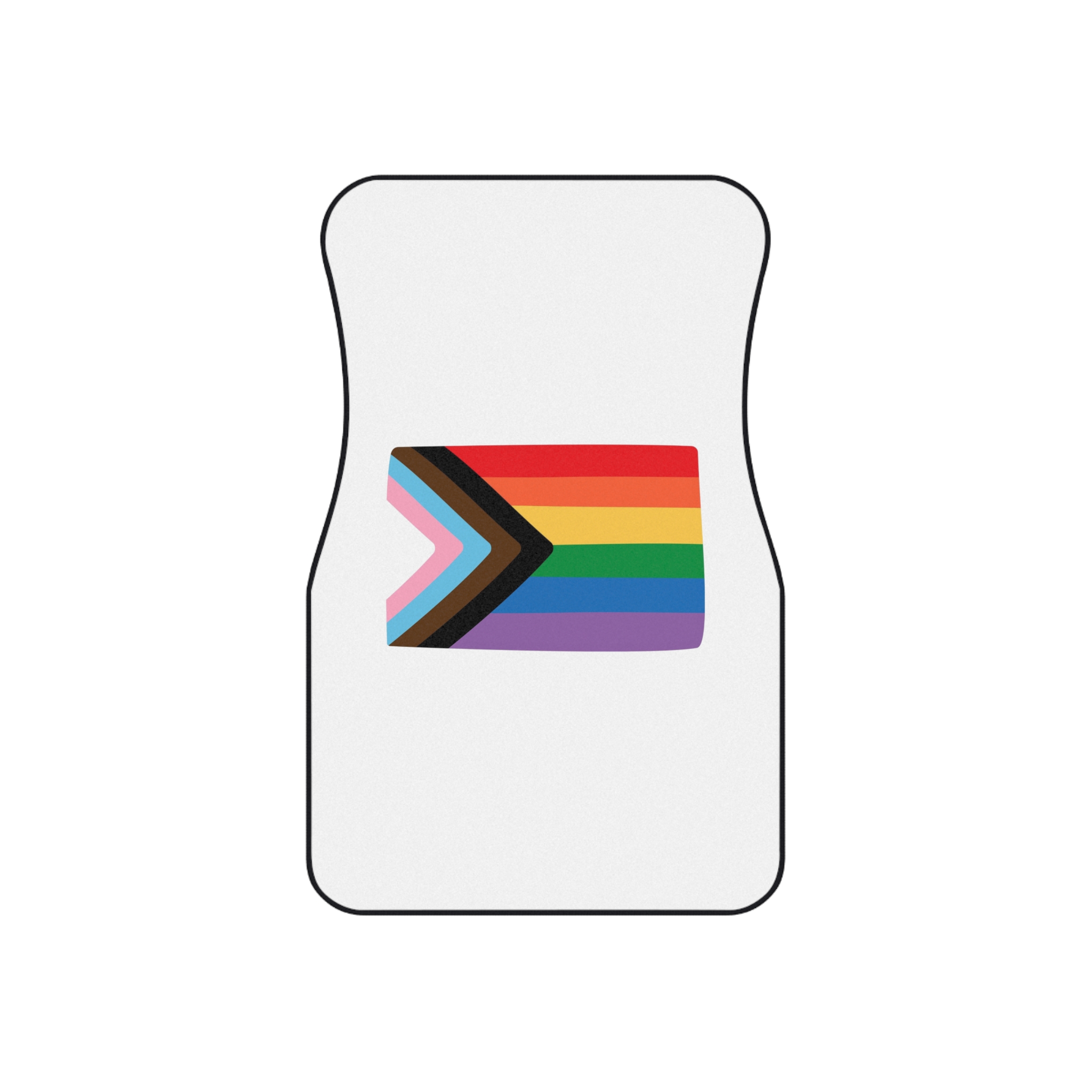 Vector Hand Drawn Lgbt New Rainbow Flag Car Mats Set Of 4 - Image 2