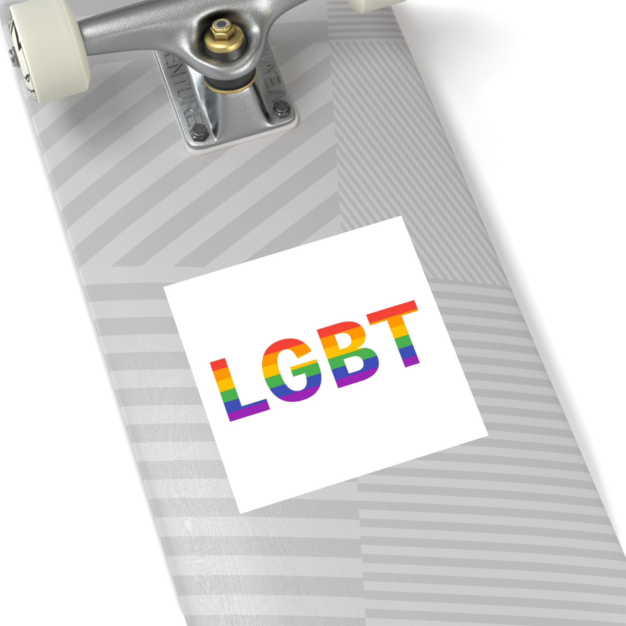 Lgbt Rainbow Colors Lgbt Logo Laminate Stickers Square - Image 36