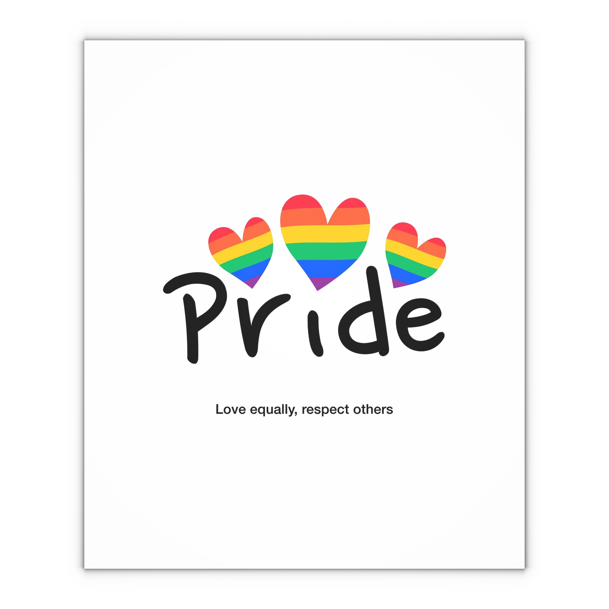 Love Letter Pride Rainbow Lettering Text Writing Pattern Freedom Love Heart Homo Colors Flag Parade(2) Gift Wrapping Paper Sheets 1pc - Image 4