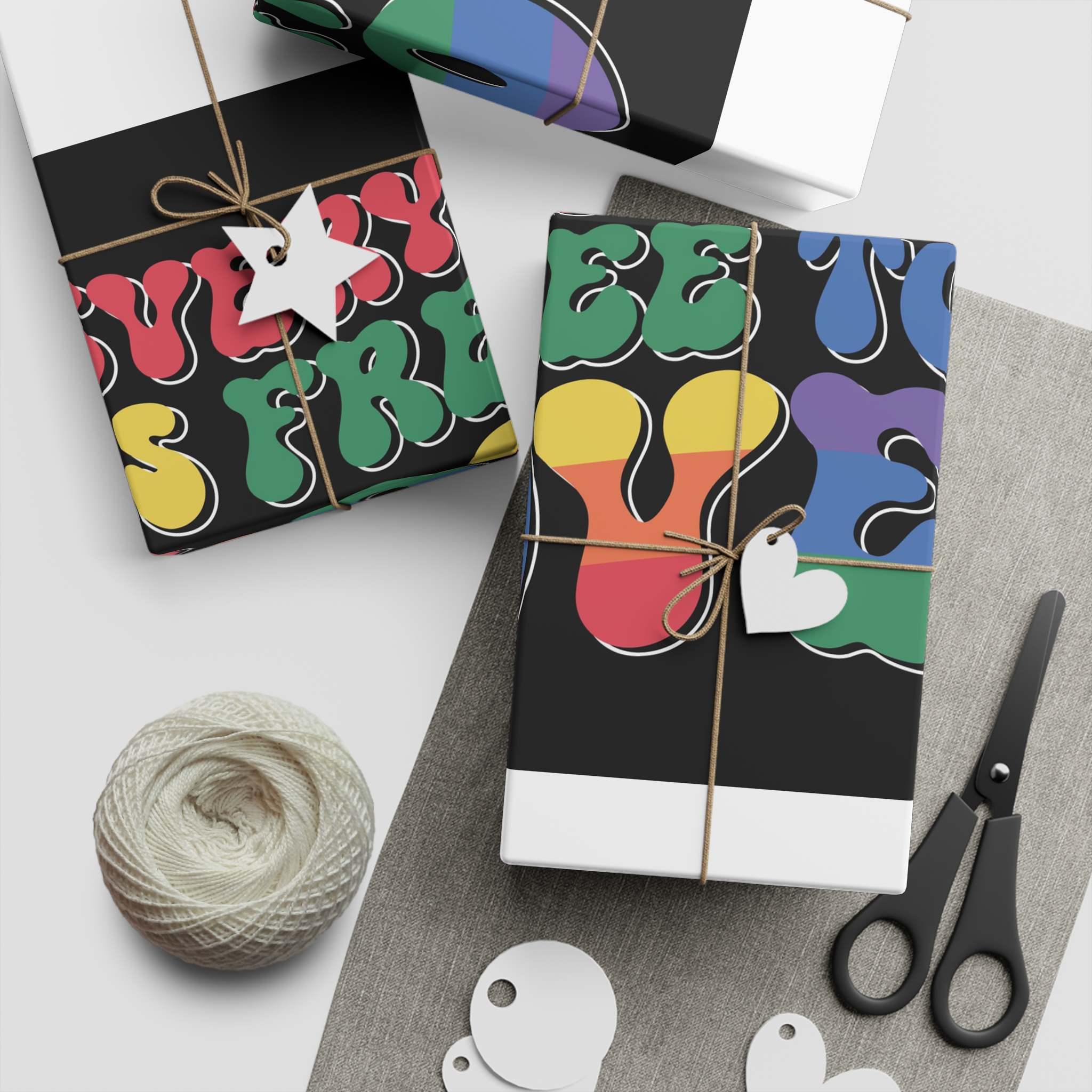 Pride Lgbt Gay Retro Tshirt Design Gift Wrapping Paper Sheets 1pc - Image 2