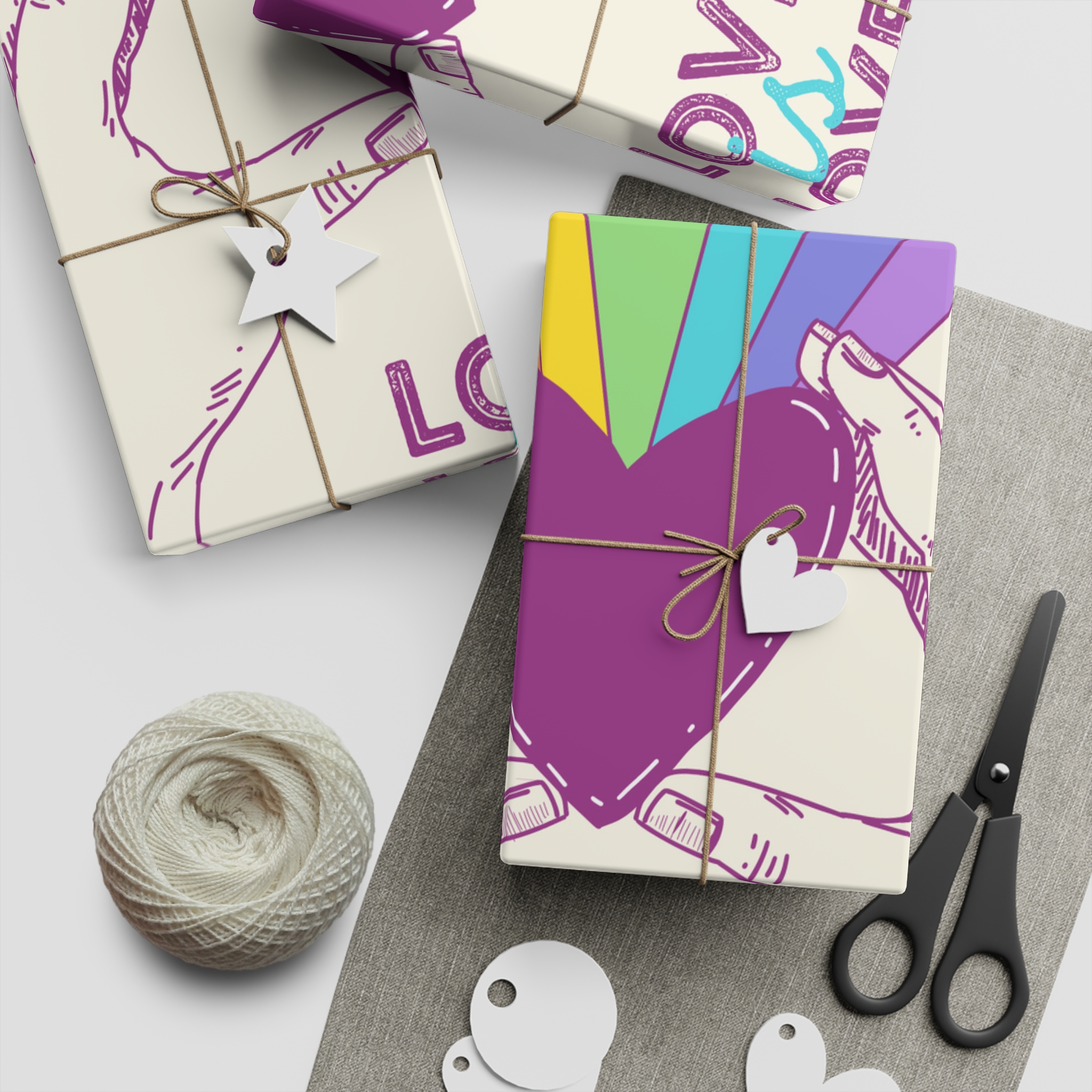 Lesbian Pride Design 882D67 Gift Wrapping Paper Sheets 1pc - Image 5