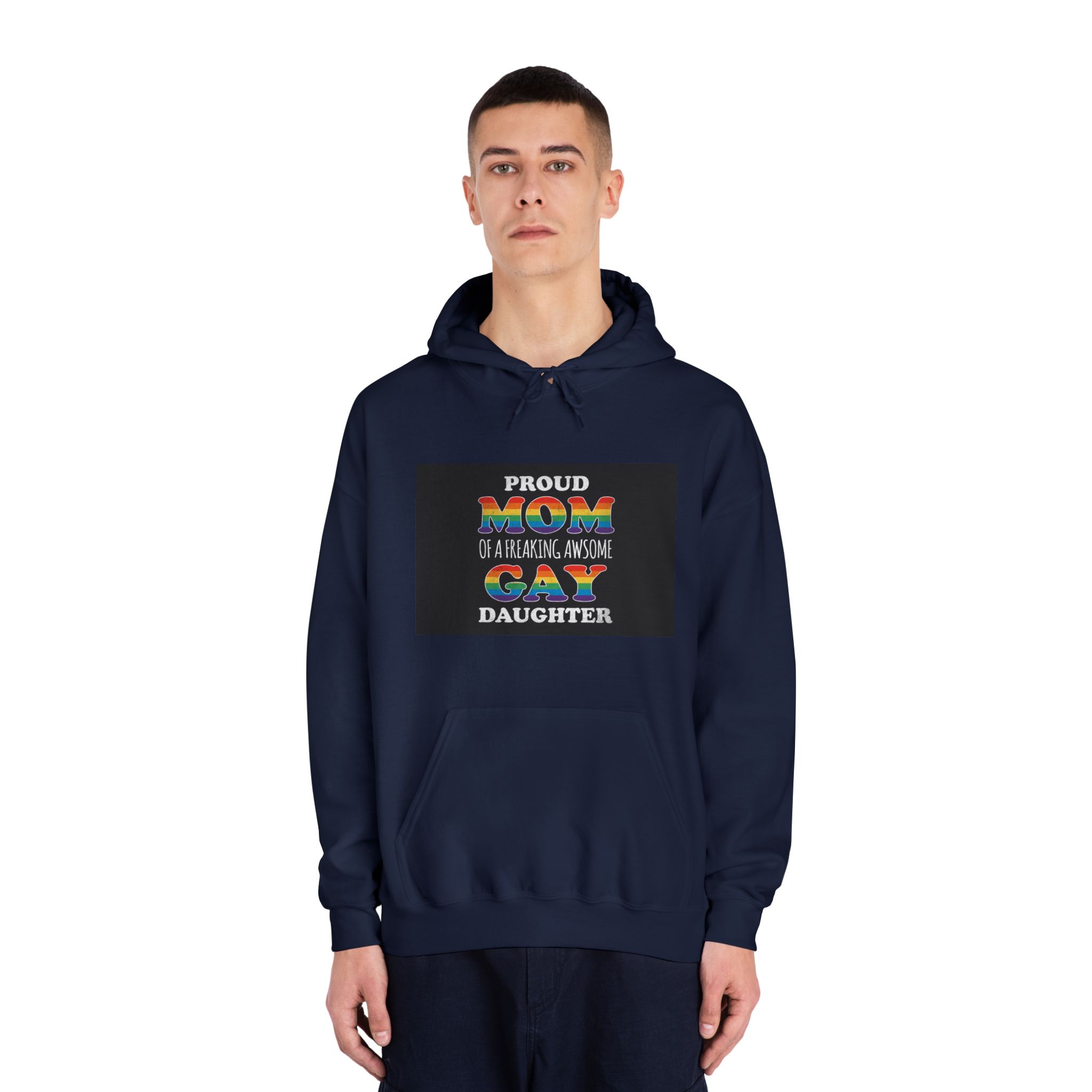 Mother Day Pride Rainbow Typography Vector Premium T Shirt(3) Unisex Dryblend Hooded Sweatshirt - Image 31