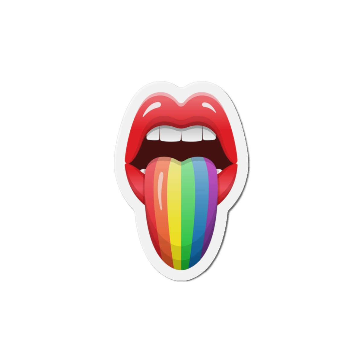Lgbt Lips With Rainbow Color Tongue Die Cut Magnets - Image 4