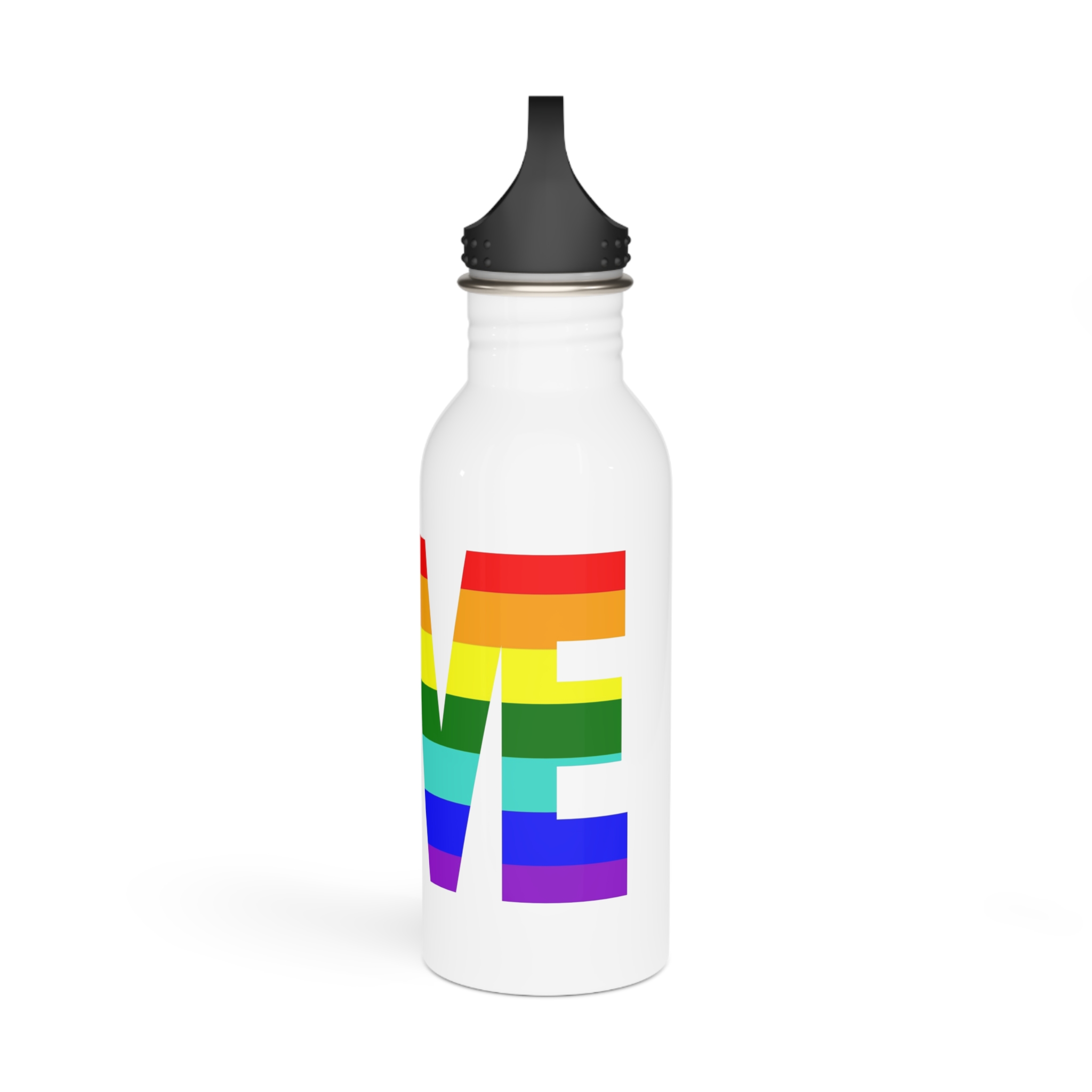 Lgbt Pride Flag Rainbow Flag Background Multicolored Peace Flag Movement Original Colors Symbol Stainless Steel Water Bottle - Image 4