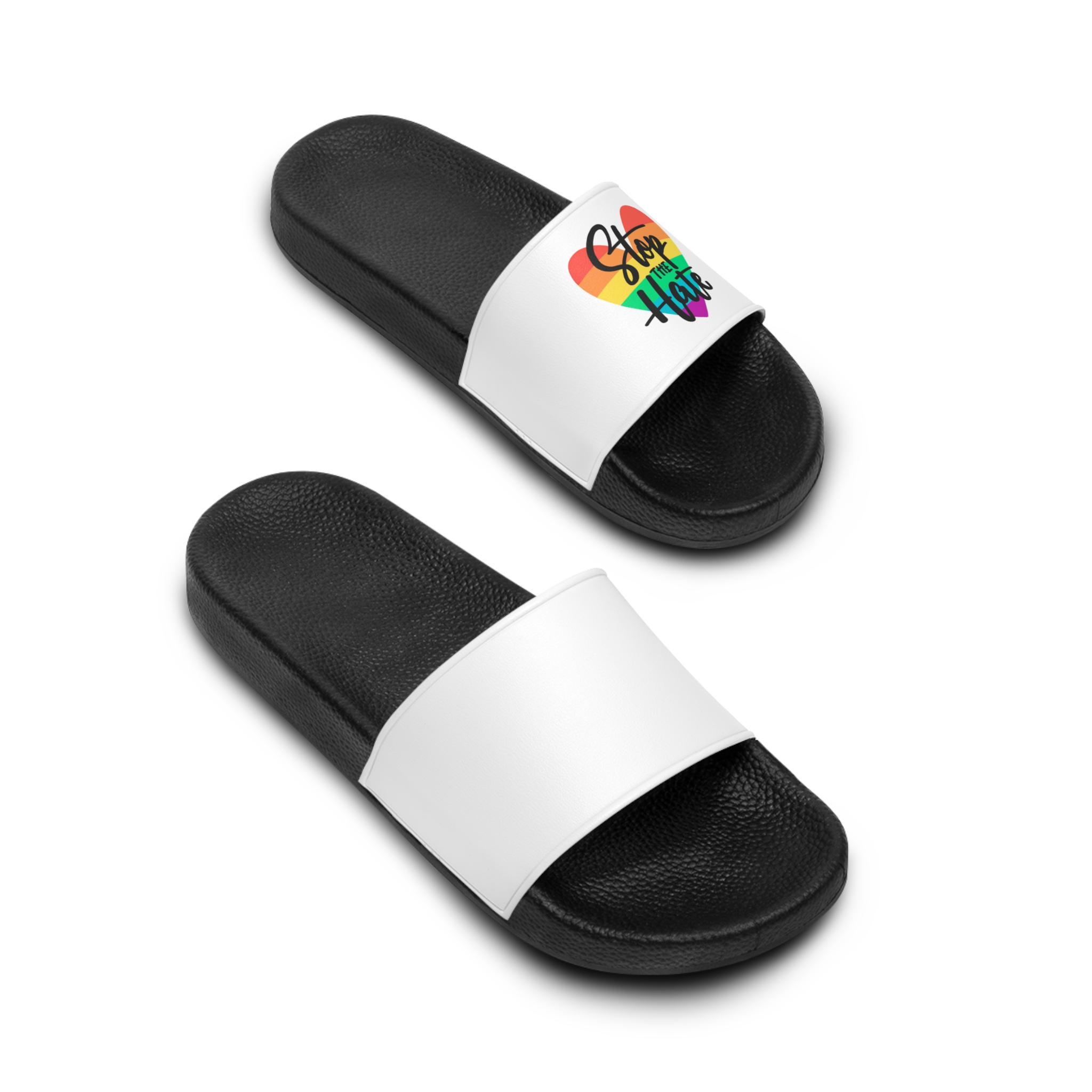 Pride Day Lettering Concept(1) Mens Slide Sandals - Image 4