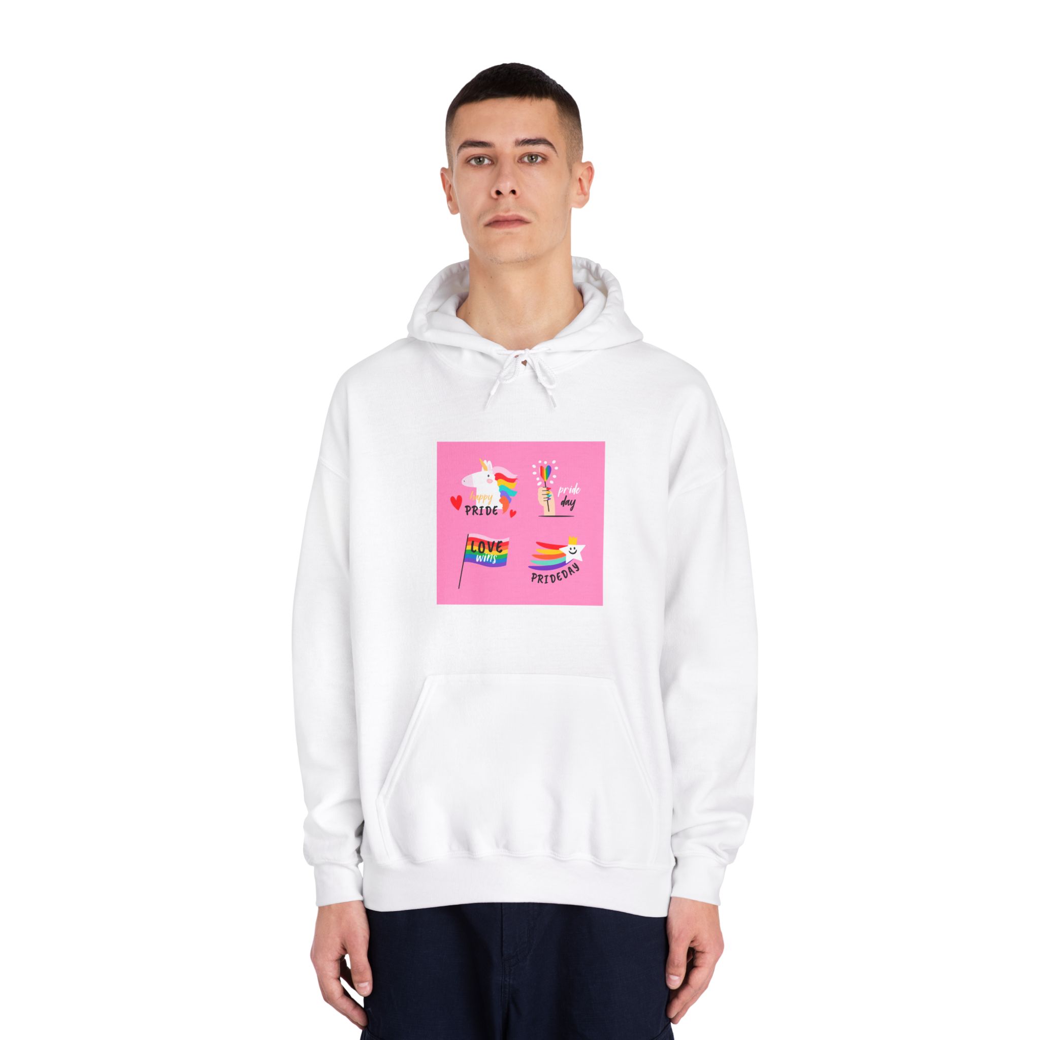 Pride Day Label Collection Theme Unisex Dryblend Hooded Sweatshirt - Image 3