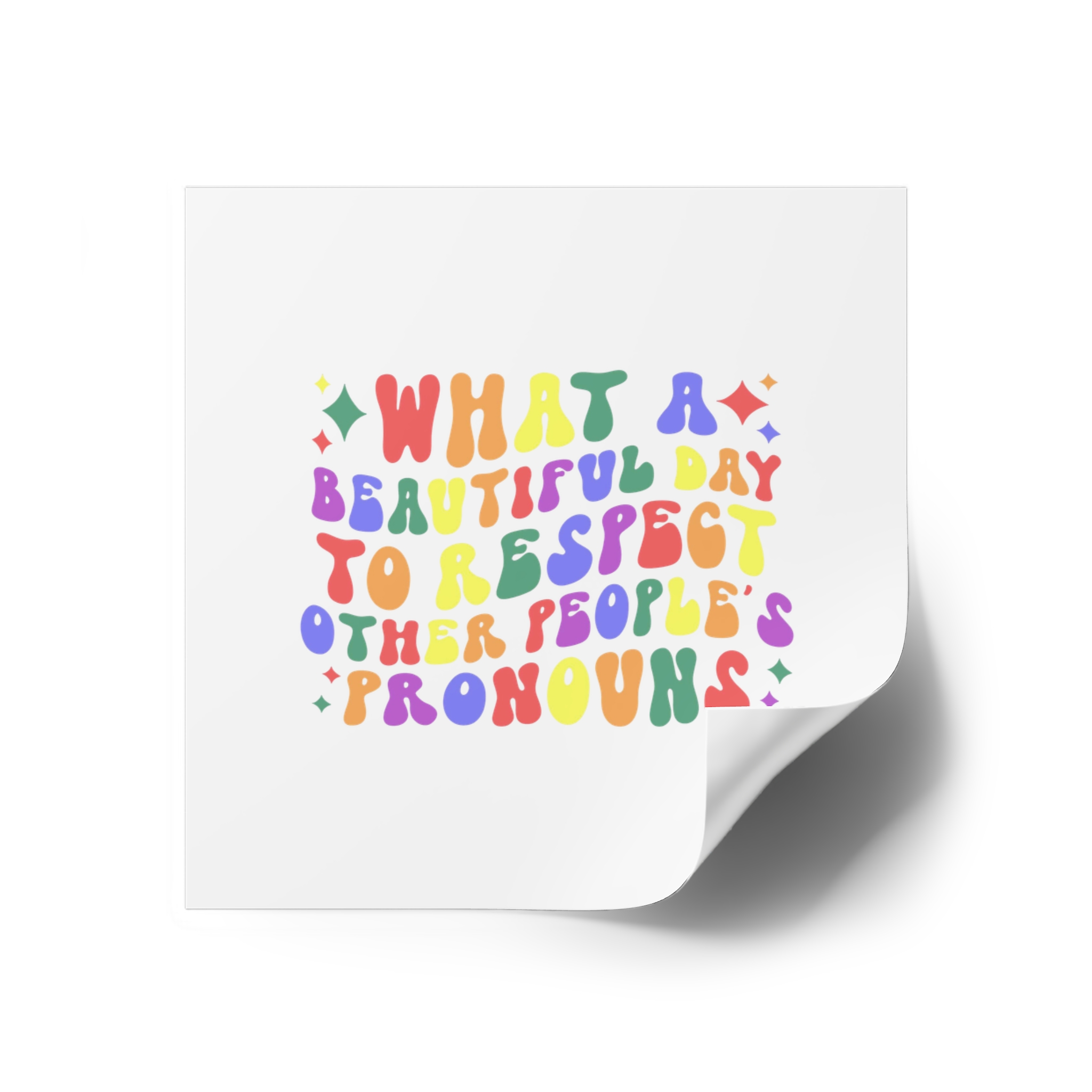 Pride Lgbt Gay Retro Tshirt Design(1) Laminate Stickers Square - Image 18