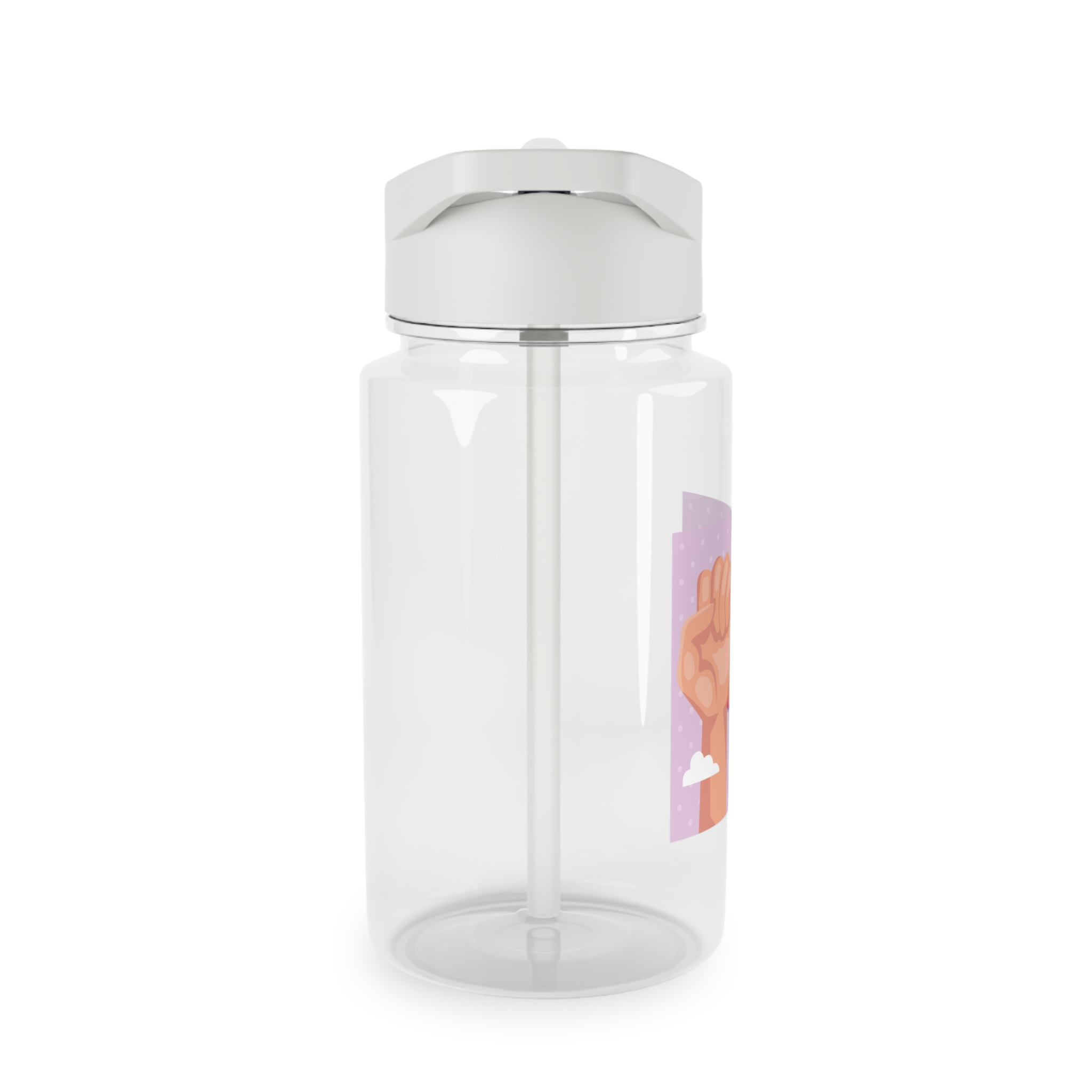 Pride Lettering With Rainbow Card Tritan Water Bottle - Image 4