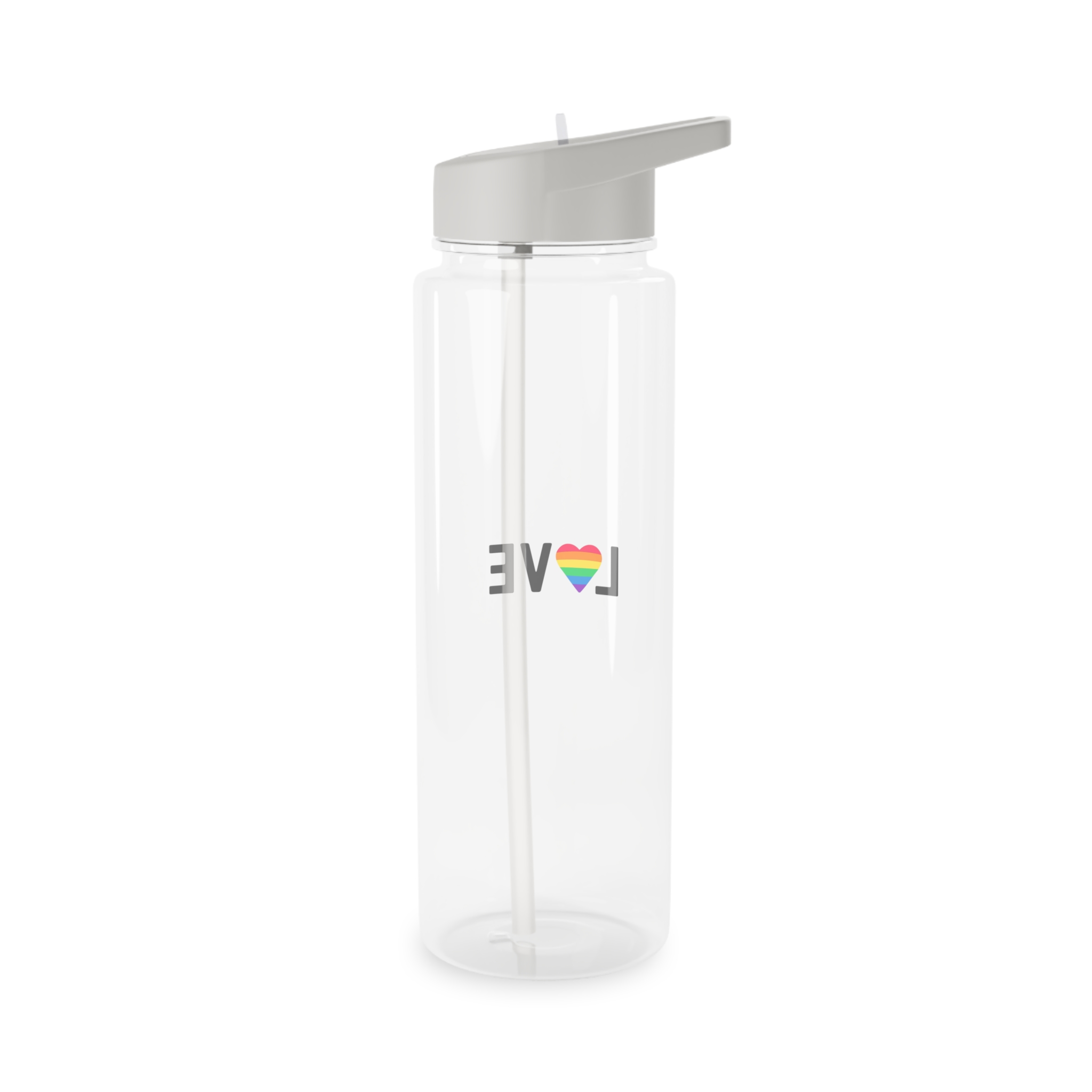 Love Lgbt Rainbow Heart Diversity Love Flag Flat Vector Illustration Tritan Water Bottle - Image 6
