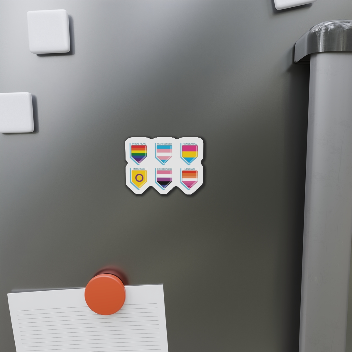 Flat Pride Month Lgbt Flags Collection Die Cut Magnets - Image 5