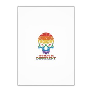 Skull Pride Rainbow Vintage Vector Premium T Shirt Gift Wrapping Paper Sheets 1pc