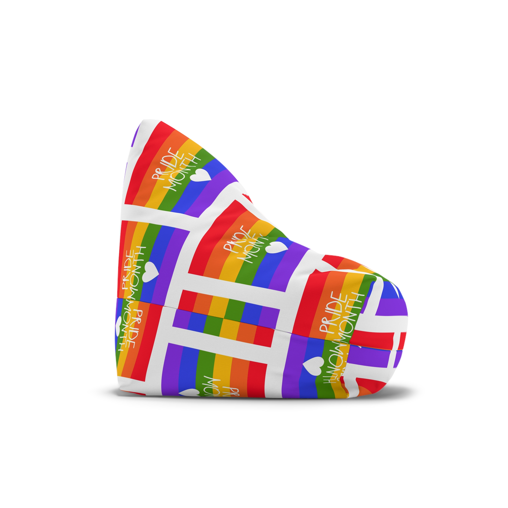 Cute Simple Banner Pride Month Symbols Pride Month With Lgbtq Flag Colours Bean Bag Chair Cover - Image 3