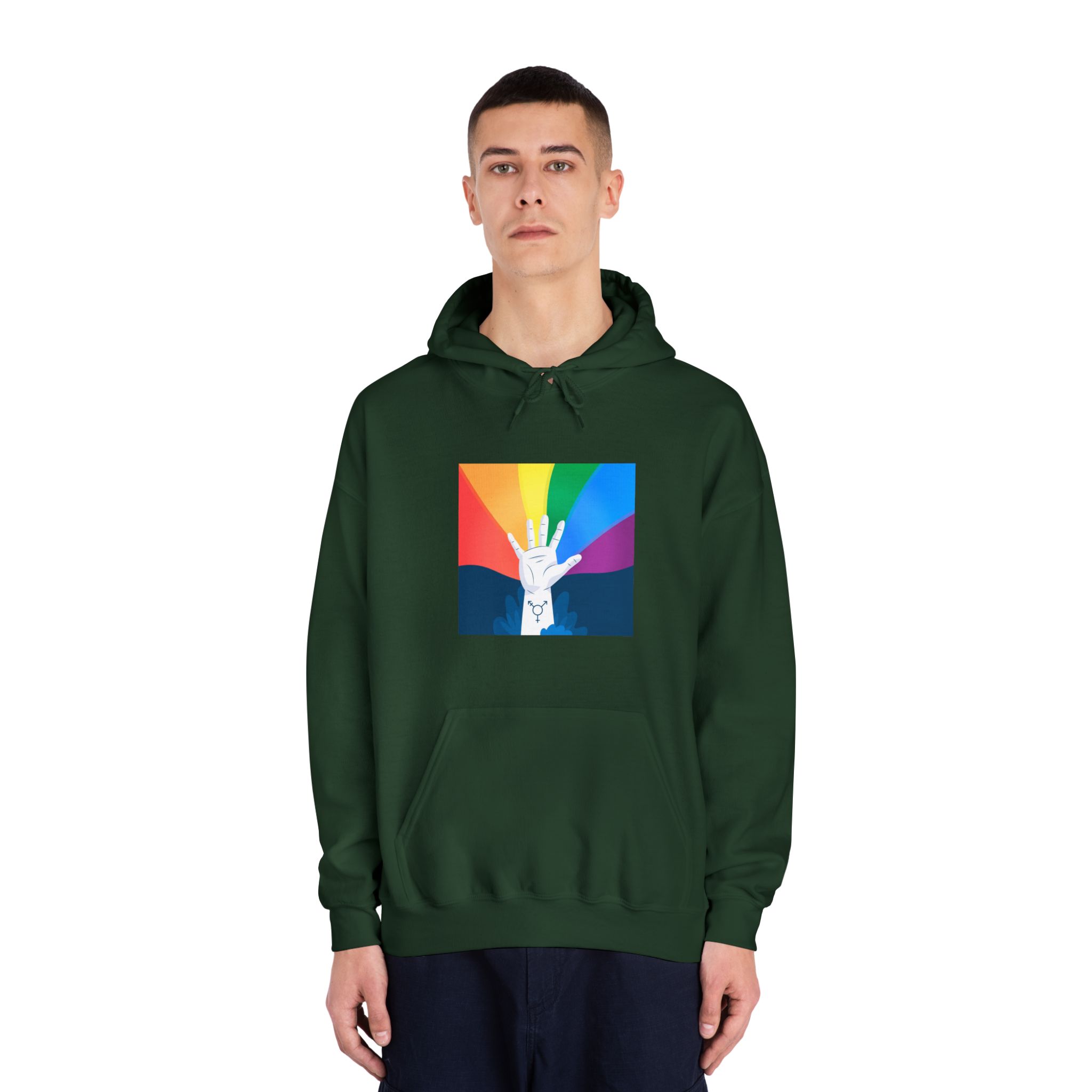 Pride Day Concept Unisex Dryblend Hooded Sweatshirt - Image 23