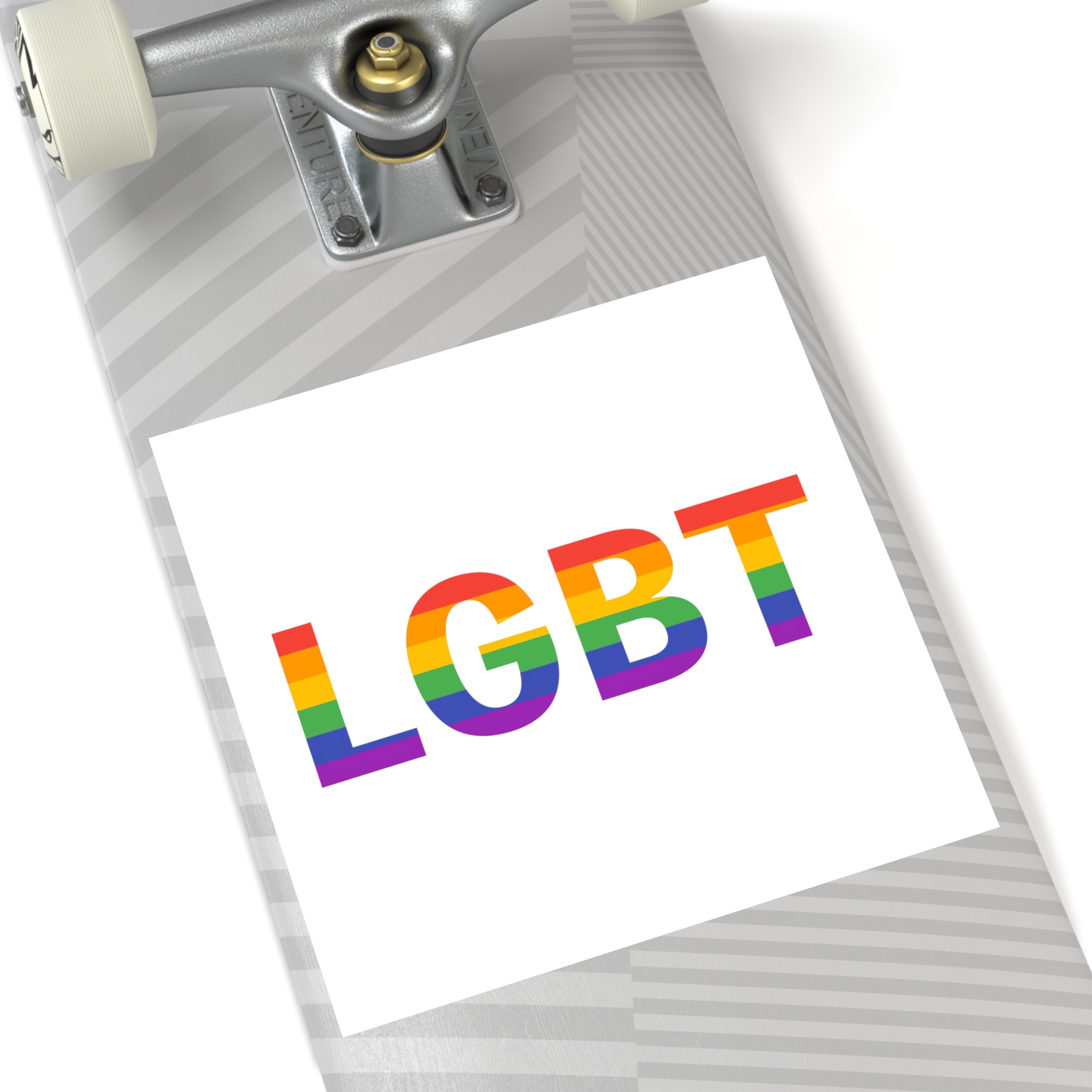 Lgbt Rainbow Colors Lgbt Logo Laminate Stickers Square - Image 52