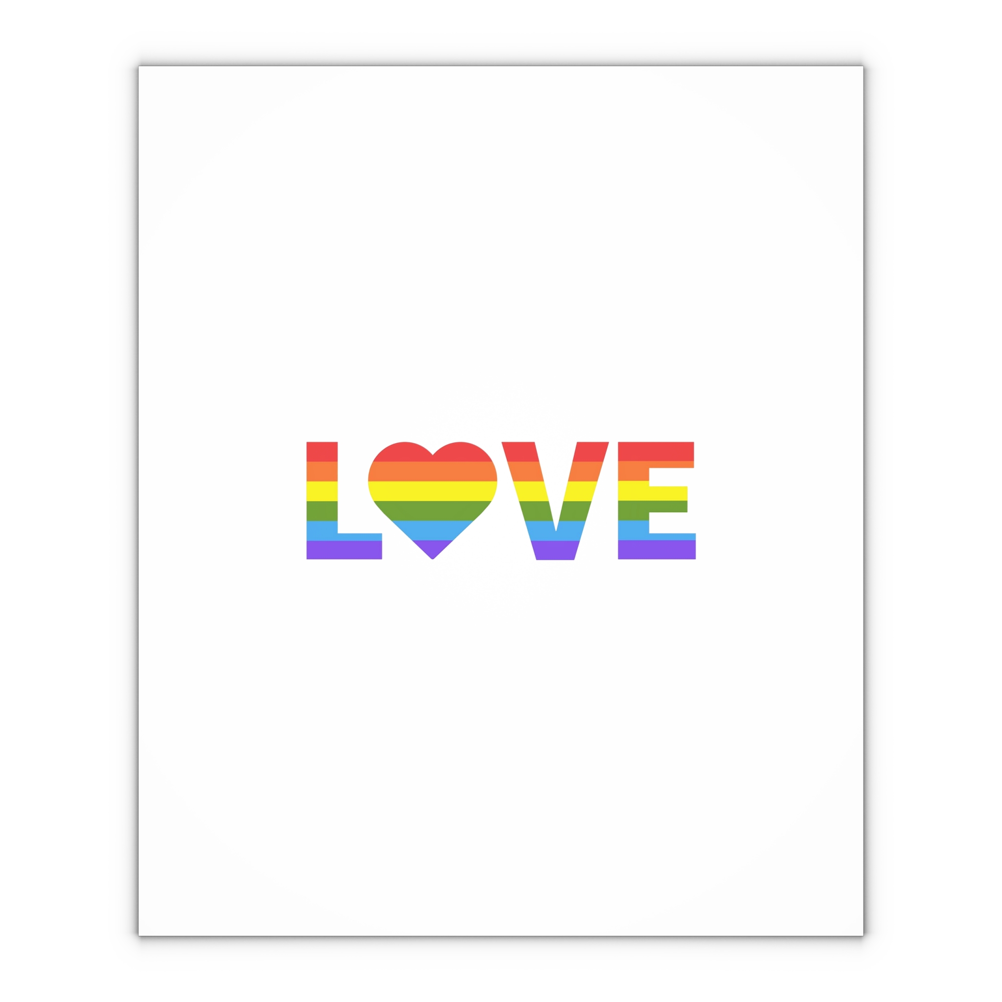 Love With Heart Rainbow Heart Shape Lgbtq Flag White Background Pride Month Gift Wrapping Paper Sheets 1pc - Image 4