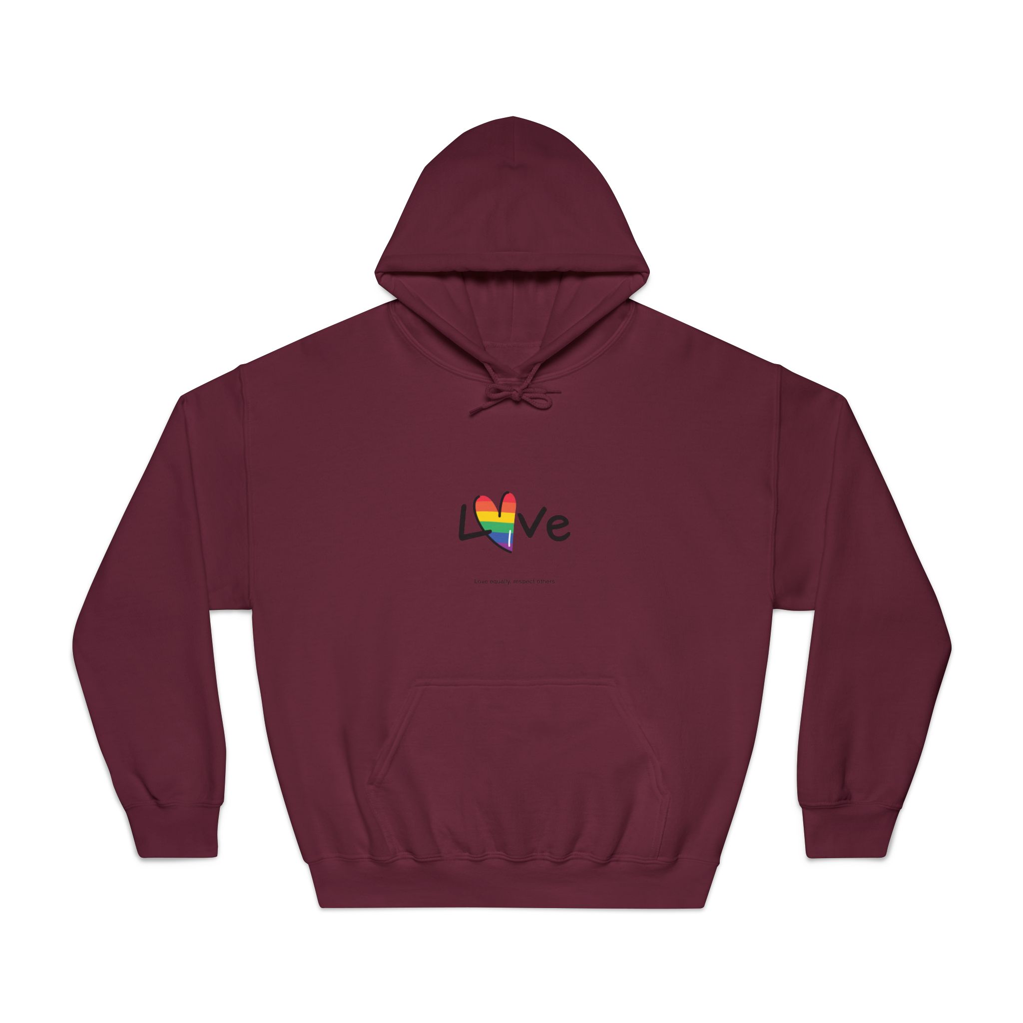 Love Letter Pride Rainbow Lettering Text Writing Pattern Freedom Love Heart Homo Colors Flag Parade(1) (1) Unisex Dryblend Hooded Sweatshirt - Image 17