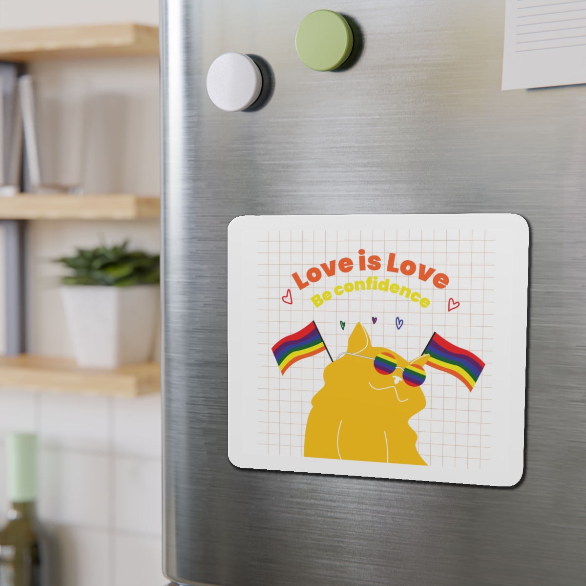 Pride Month Flat Design Illustration Die Cut Magnets - Image 15