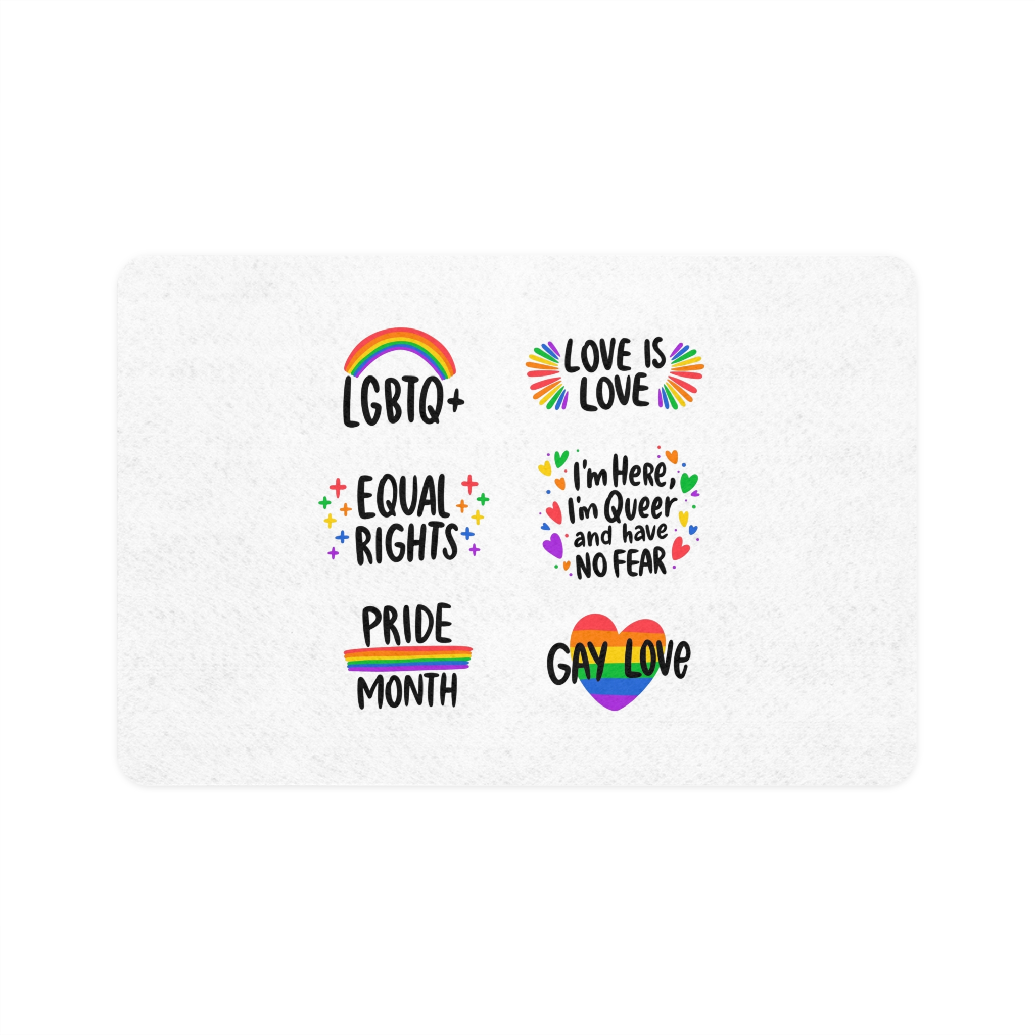 Labels Design Pride Day Event (1) Pet Food Mat 12x18