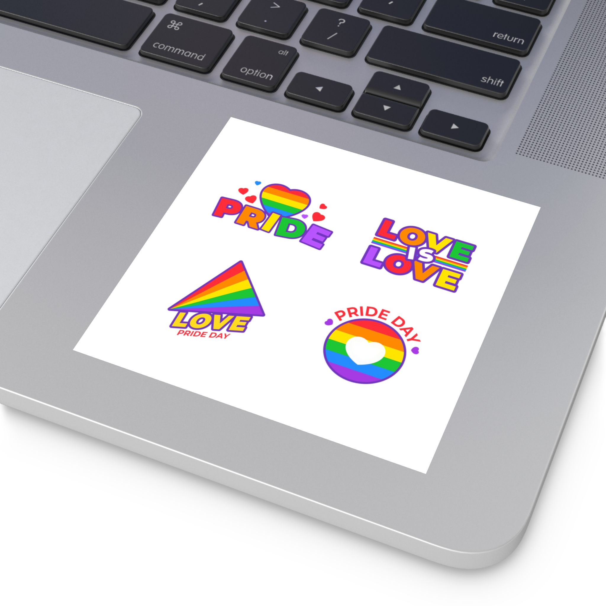 Illustrations Pride Day Badges Laminate Stickers Square - Image 27