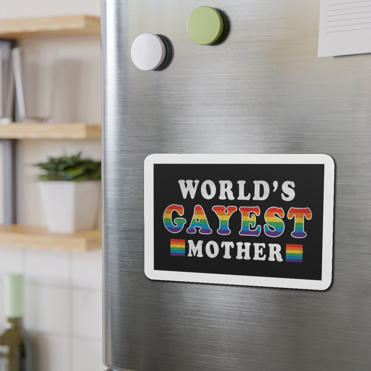 Mother Day Pride Rainbow Typography Vector Premium T Shirt(1) Die Cut Magnets - Image 15