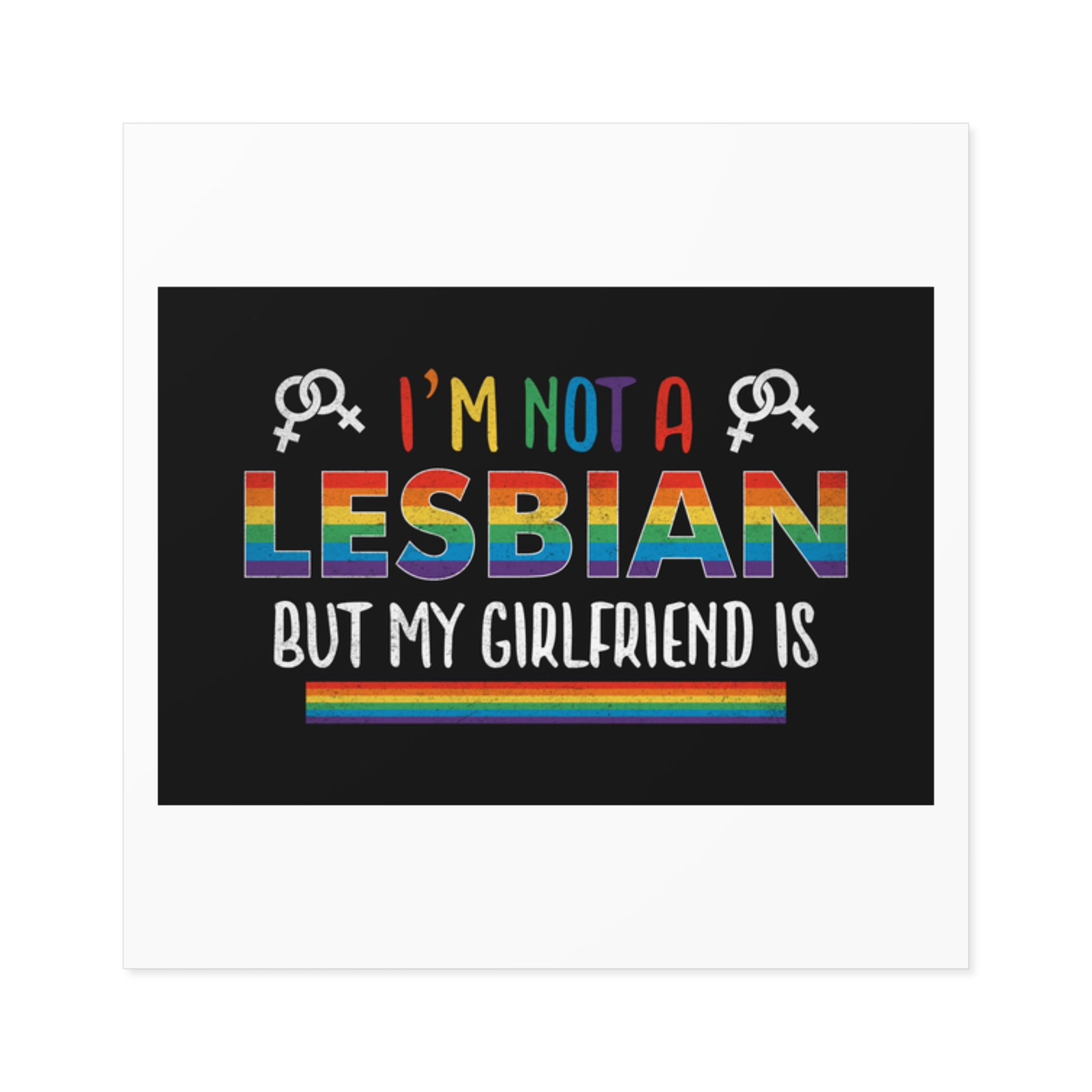 Pride Gay Rainbow Typography Vector Premium T Shirt(4) Laminate Stickers Square - Image 9