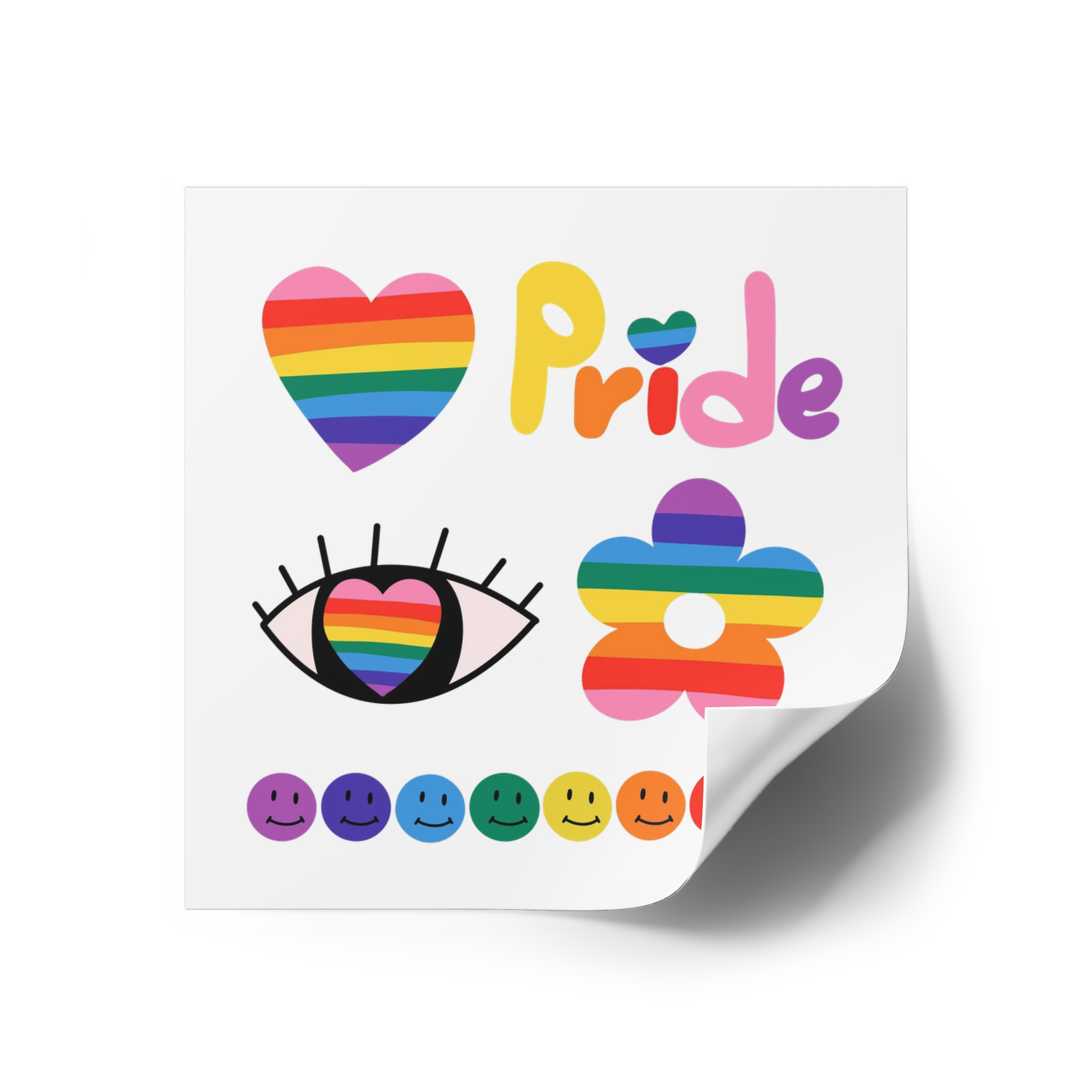 Pride Month Laminate Stickers Square - Image 18