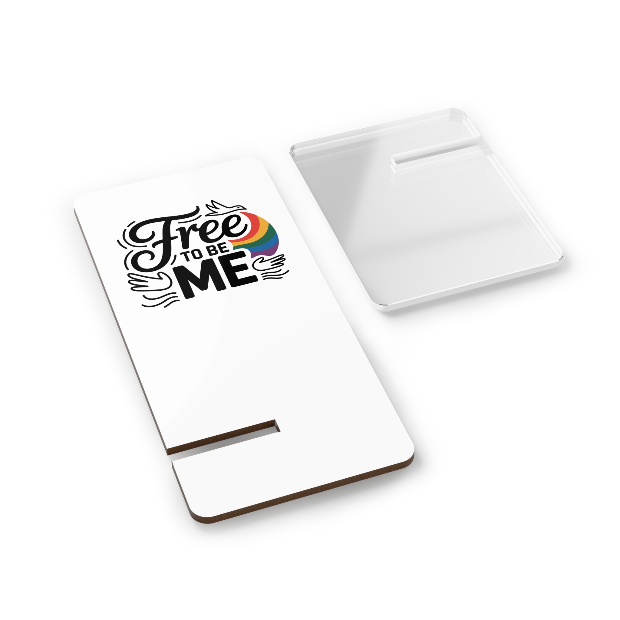 Free Be Me T Shirt Design Isolated White Background Mobile Display Stand For Smartphones - Image 2