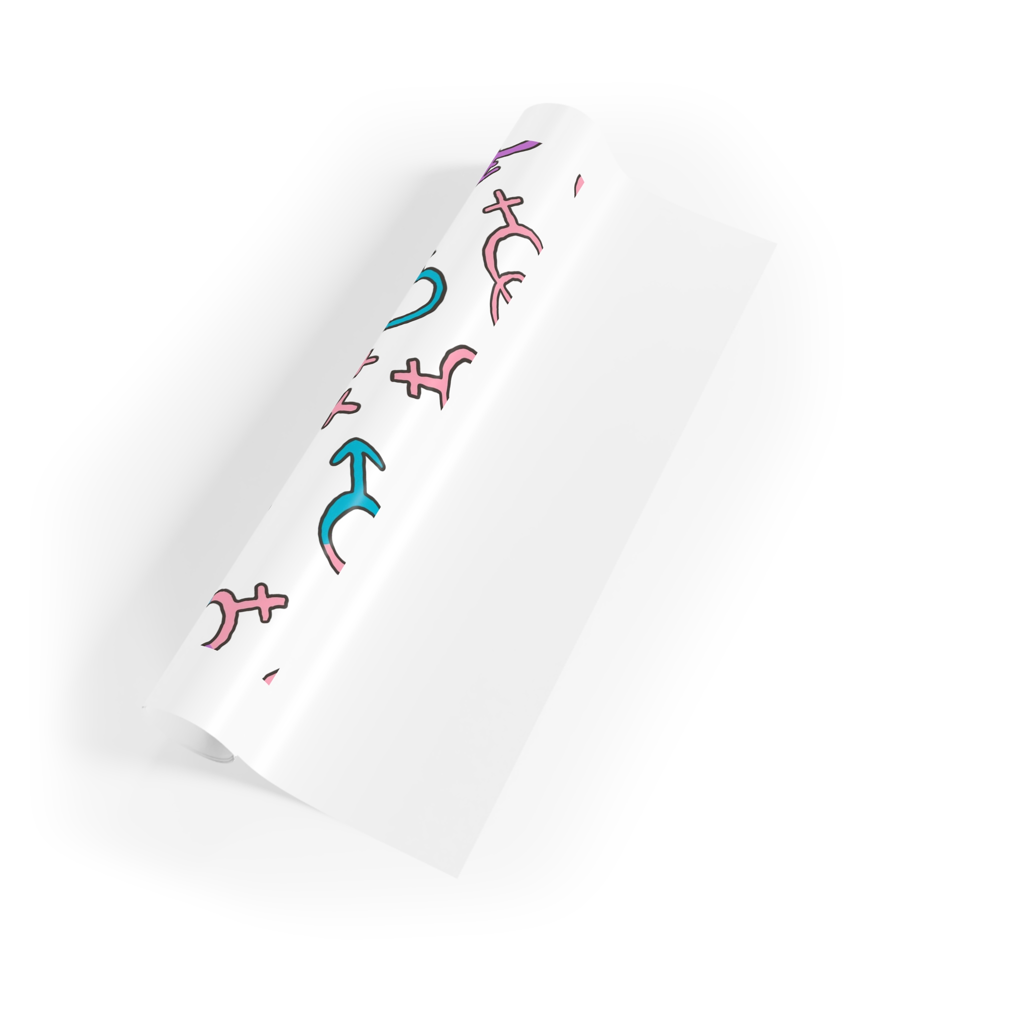 Seamless Pattern With Gender Signs Gift Wrapping Paper Rolls 1pc - Image 3