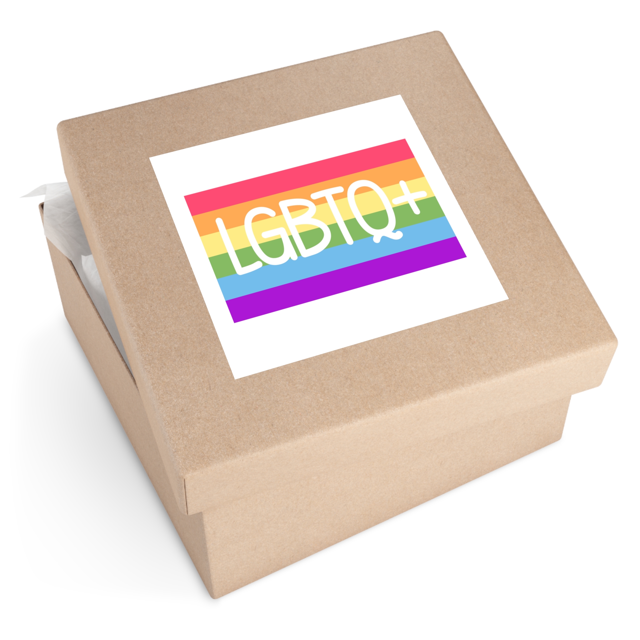 Pride Concept Background Lgbtq Pride Laminate Stickers Square - Image 55