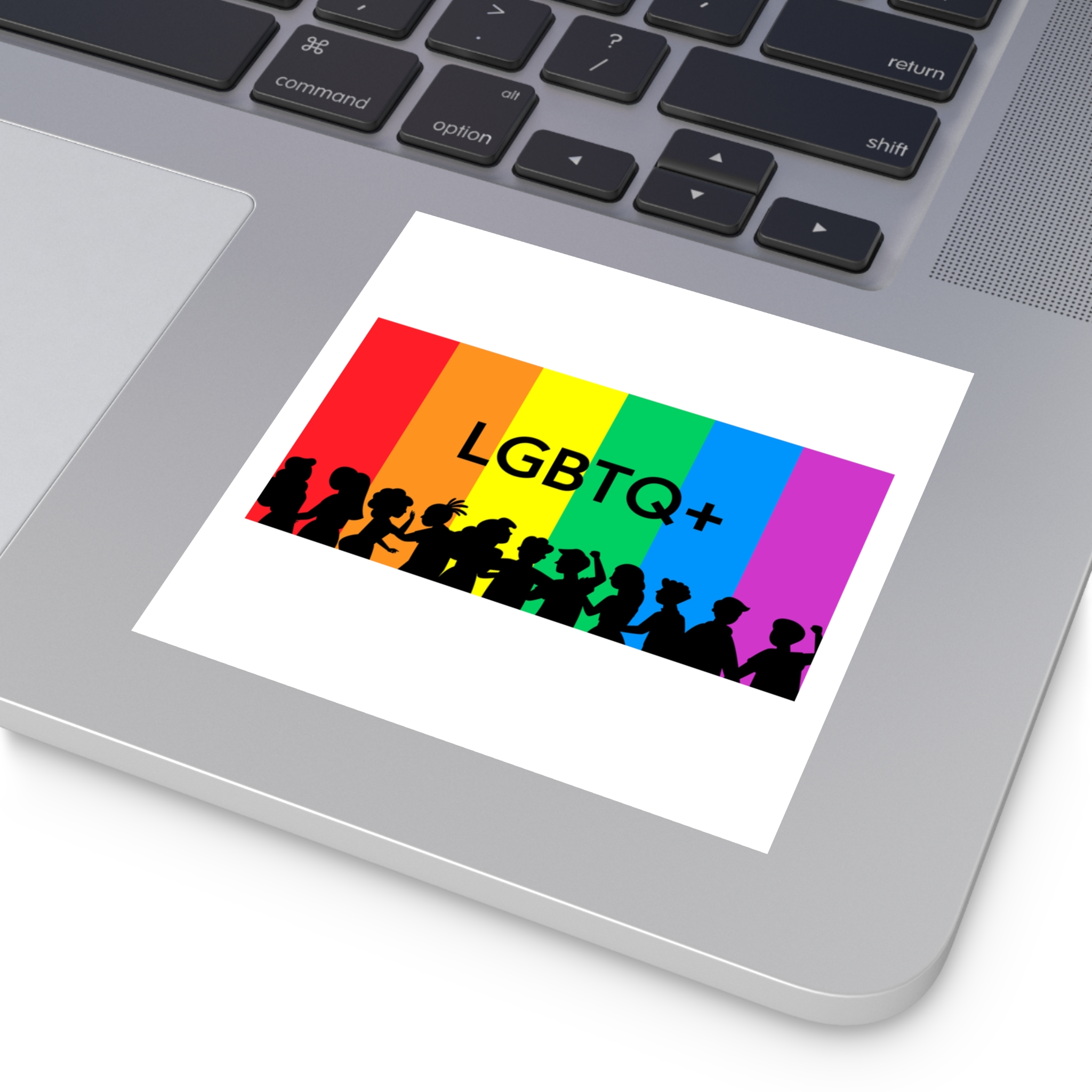 Rainbow Lgbt Lgbtqia Pride Flag Sign Flat Icon Laminate Stickers Square - Image 71