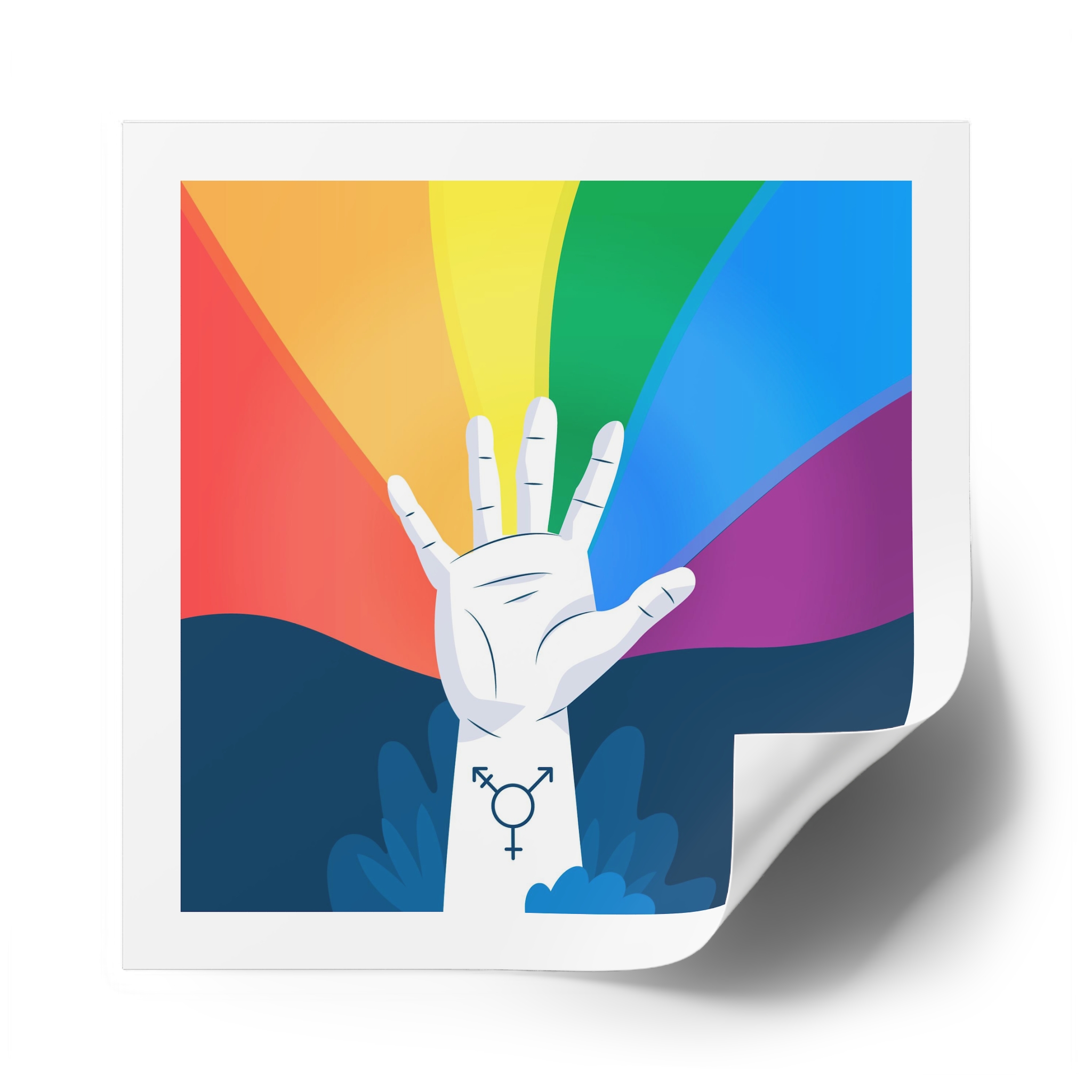 Pride Day Concept Laminate Stickers Square - Image 50