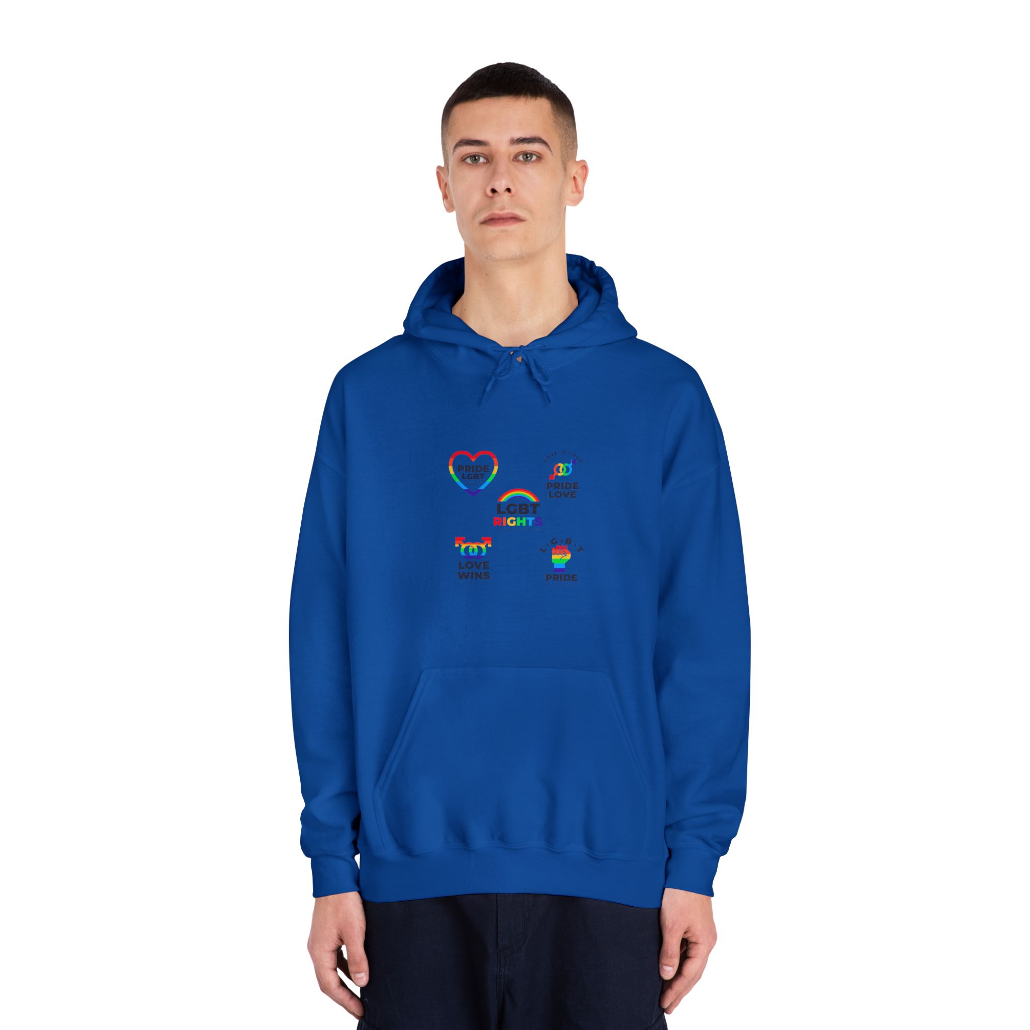 Pride Day Badges Collection Unisex Dryblend Hooded Sweatshirt - Image 27