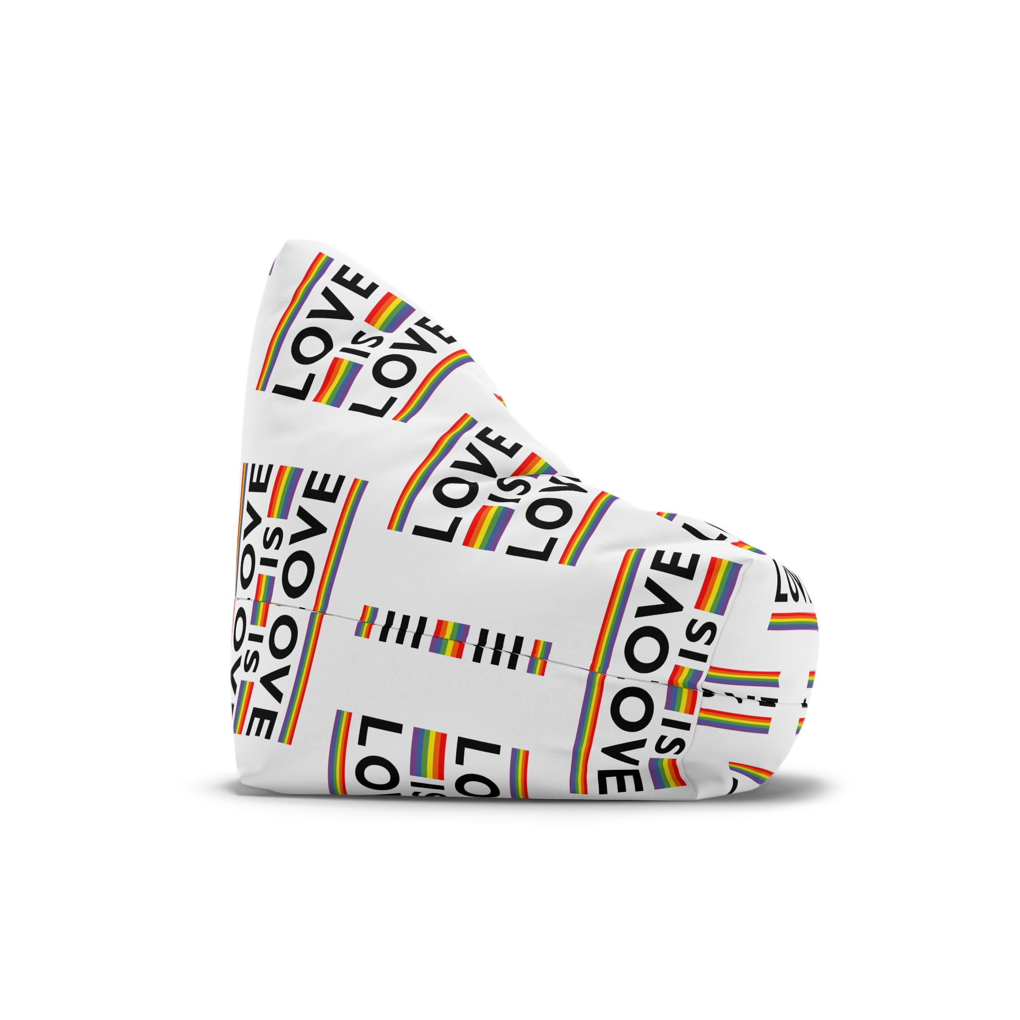 Love Is Love Lgbt Flag Symbol Pride Month Symbol Bean Bag Chair Cover - Image 3