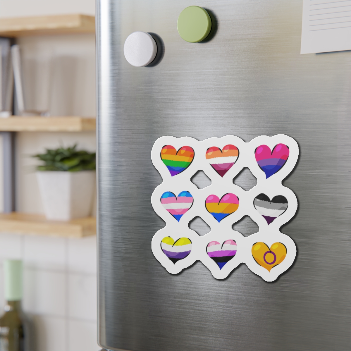 Flat Lgbt Pride Month Flags Collection Die Cut Magnets - Image 15