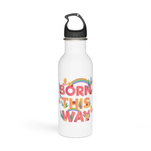 Pride Day Positive Lettering Design Stainless Steel Water Bottle