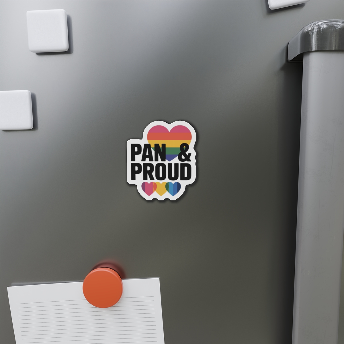 Pan Proud T Shirt Design Isolated White Background 2 Die Cut Magnets - Image 5