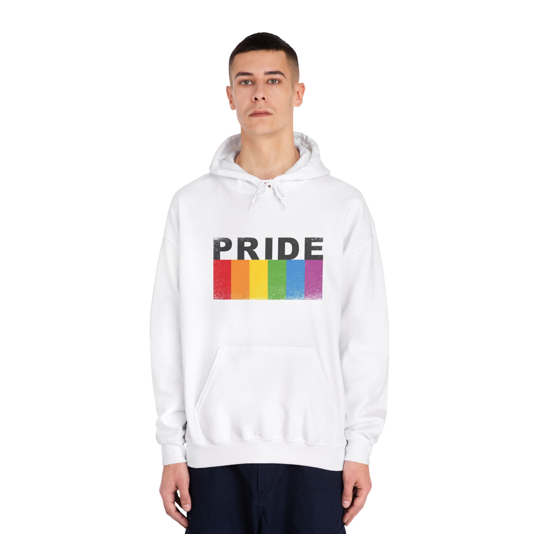 Pride Banner Unisex Dryblend Hooded Sweatshirt - Image 3