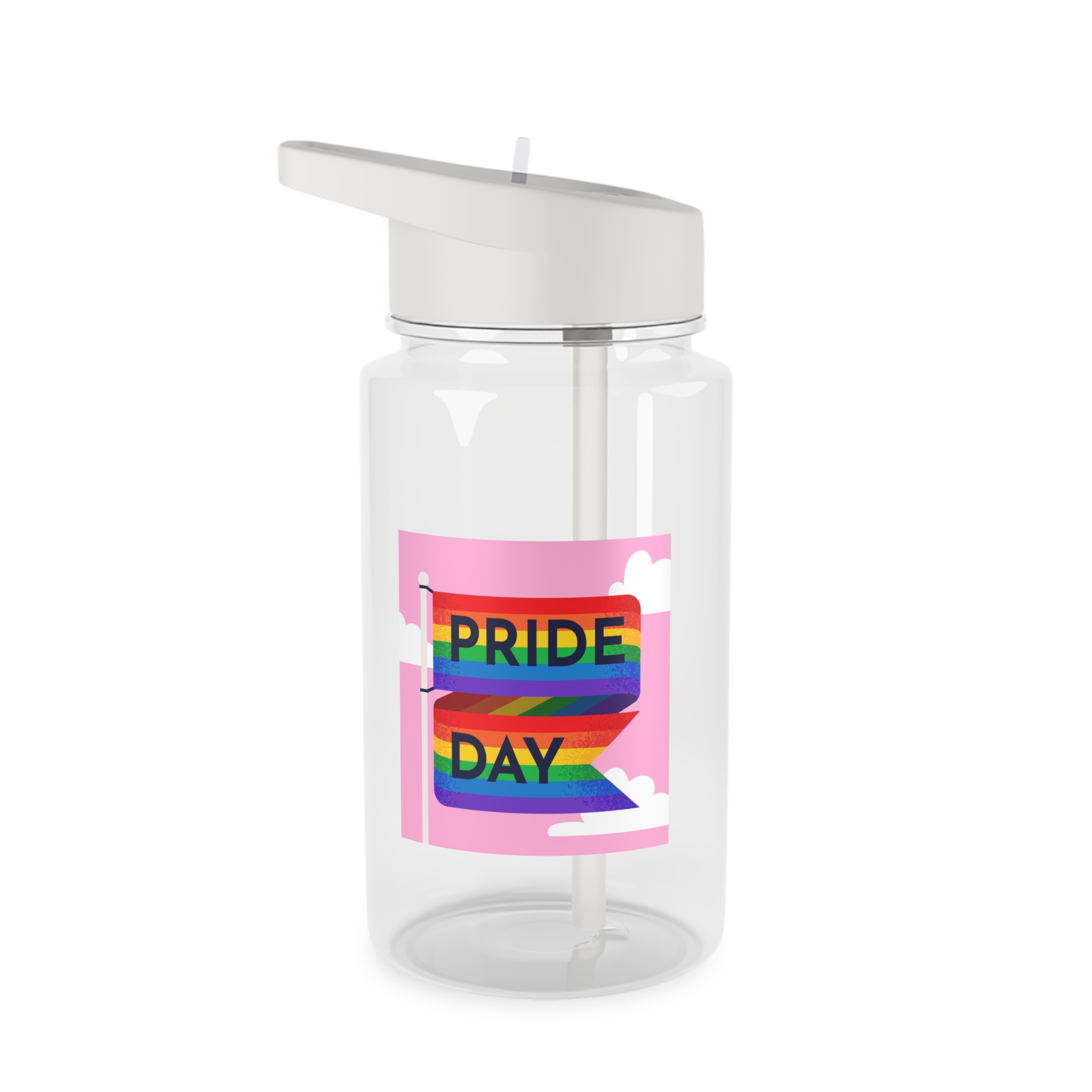 Pride Day Flag Illustration Tritan Water Bottle
