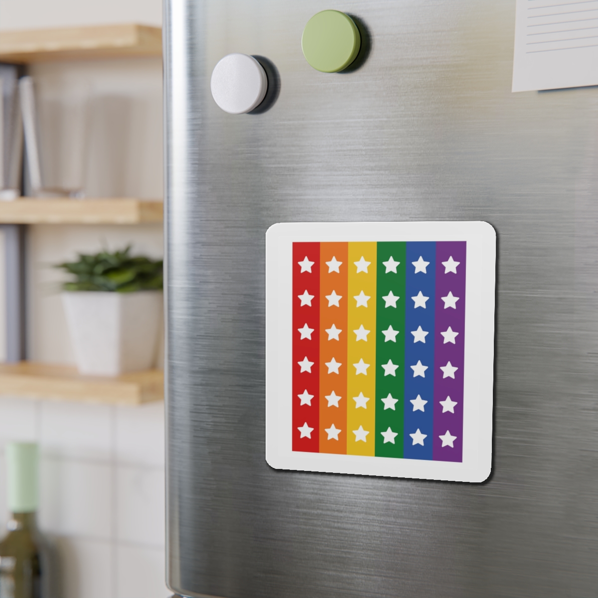 Lgbt Pride Month June Lesbian Gay Bisexual Transgender Lgbtq Flag Rainbow Vector(3) (1) Die Cut Magnets - Image 12