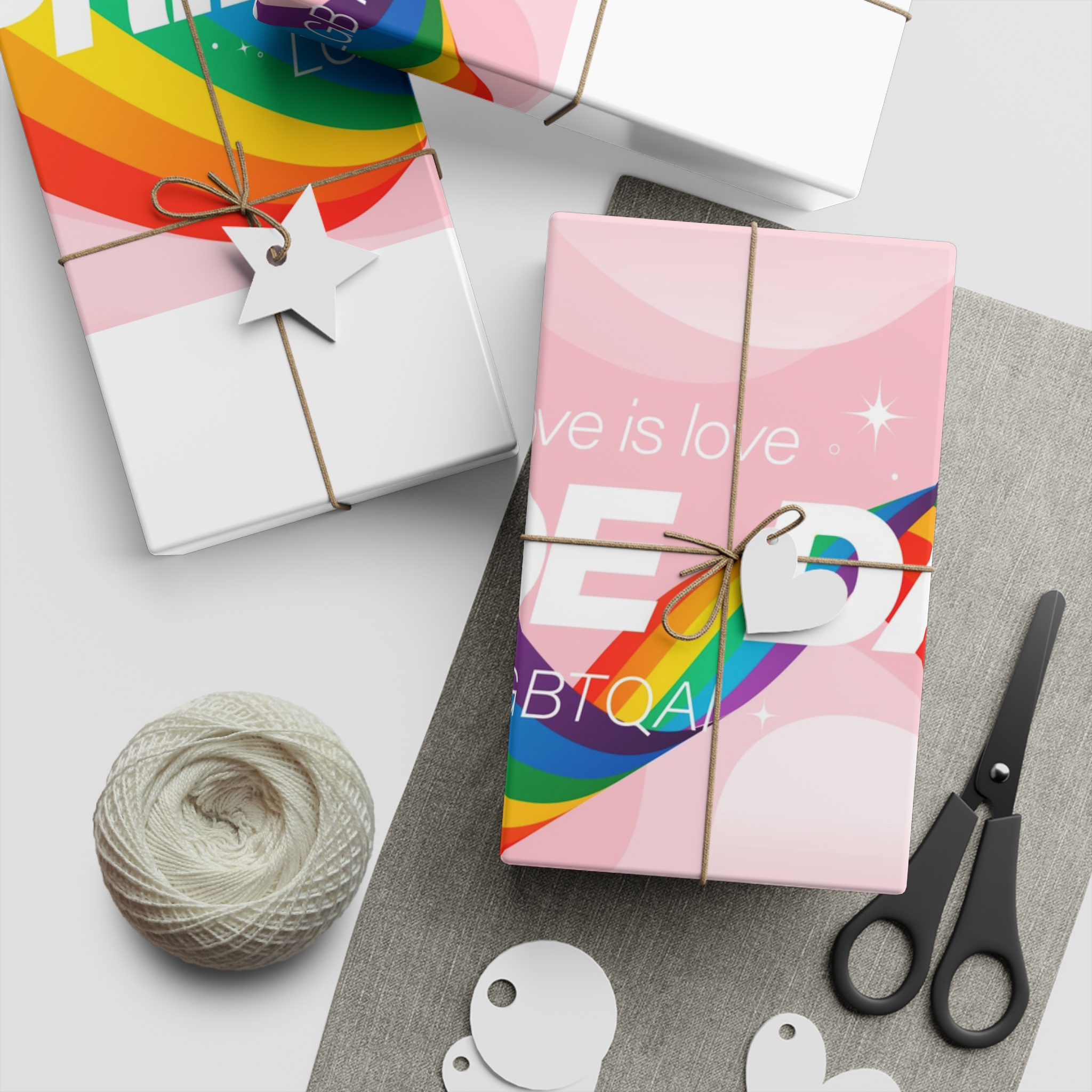 Happy Pride Month Background Vector Lgbtq Community Symbol With Rainbow Pride Flag Heart Design Cele Gift Wrapping Paper Sheets 1pc - Image 5