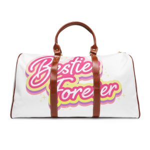 Pink Besties Forever Lettering Logo Waterproof Travel Bag