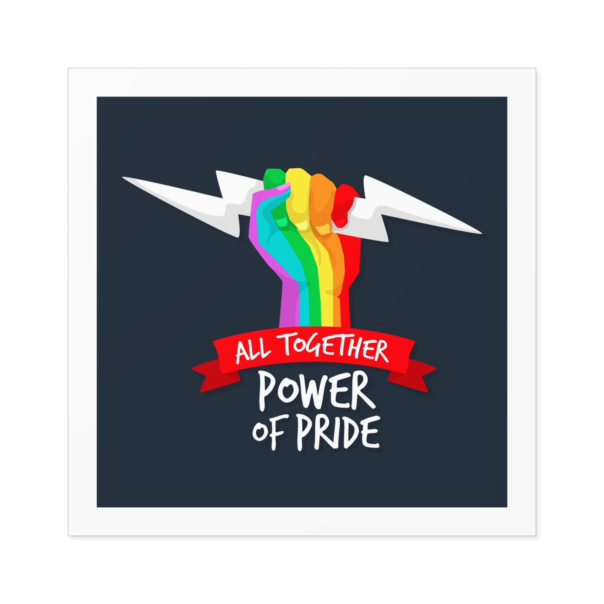 Pride Day Event Theme Laminate Stickers Square - Image 41