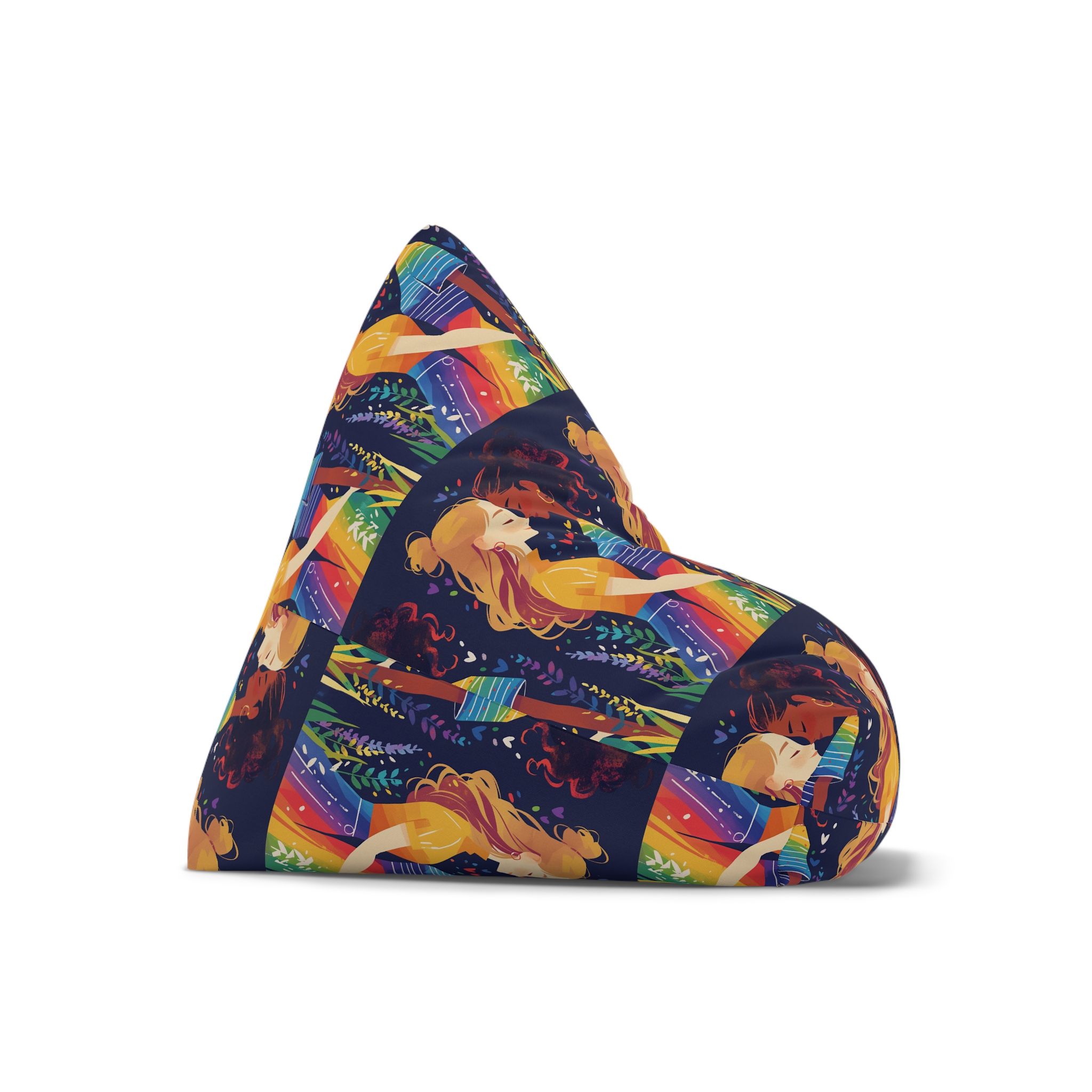 Lesbian Pride Design 4C2A5F Bean Bag Chair Cover - Image 7