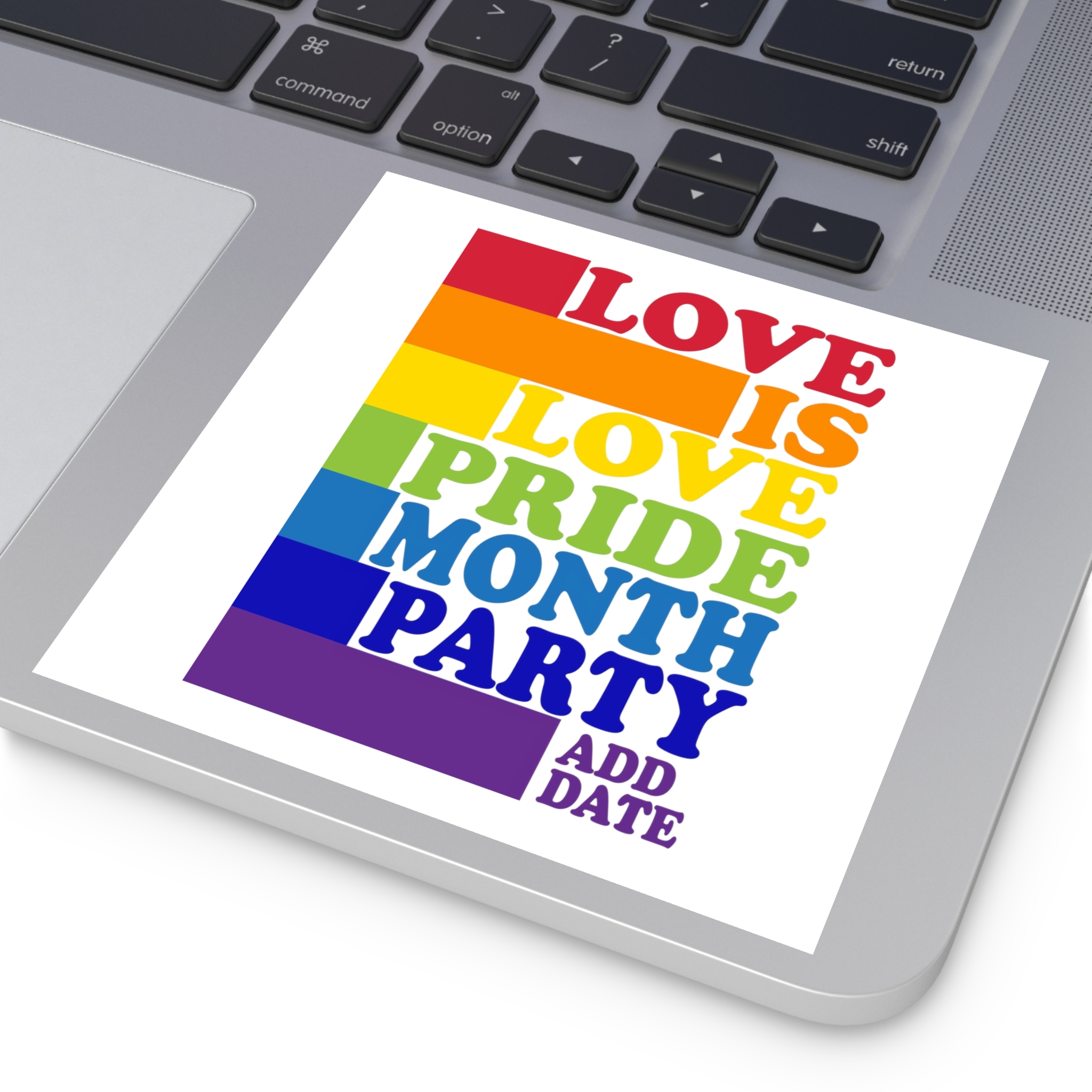 Love Is Love Pride Month Party Poster Flyer Social Media Post Design Laminate Stickers Square - Image 43