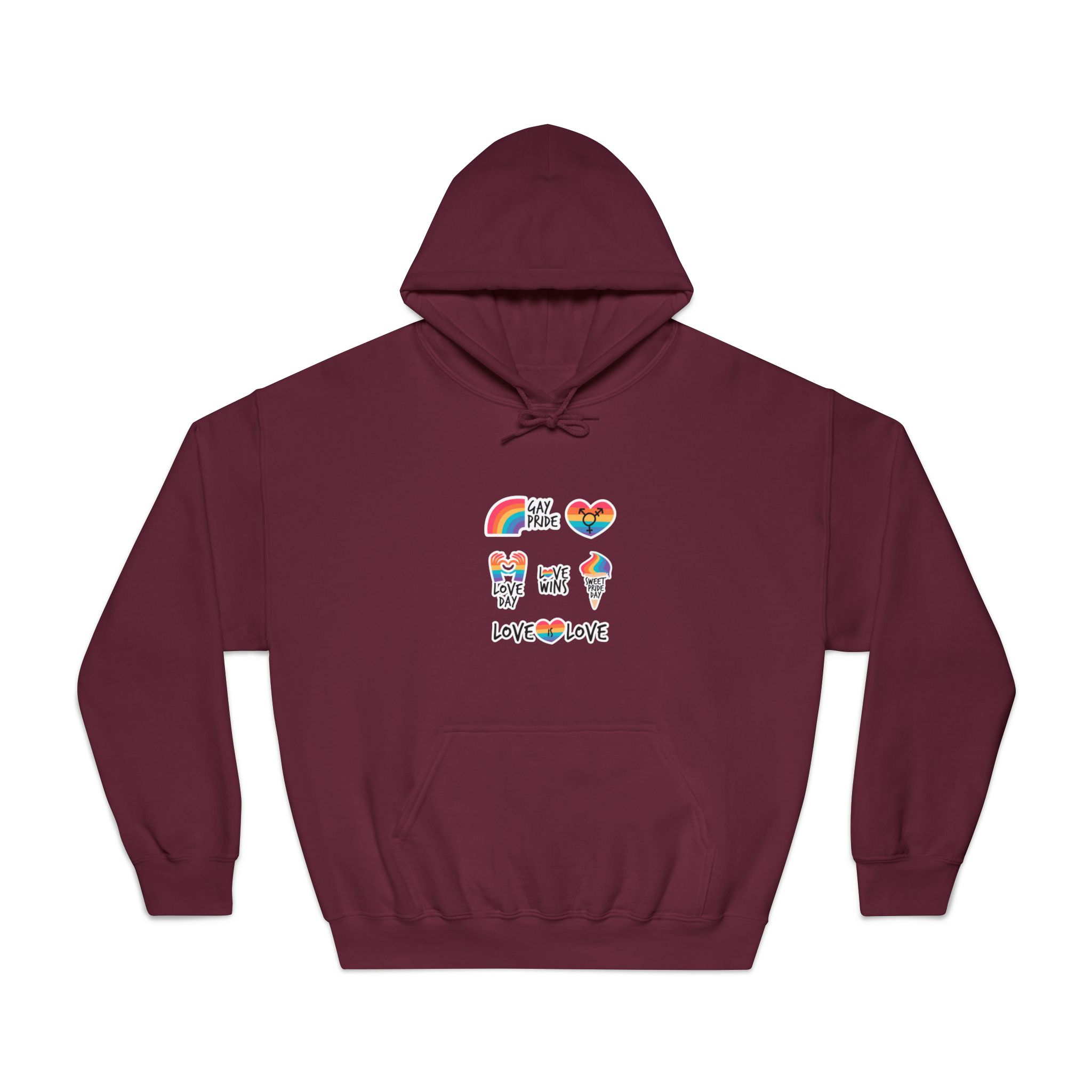 Pride Day Label Pack Theme Unisex Dryblend Hooded Sweatshirt - Image 17