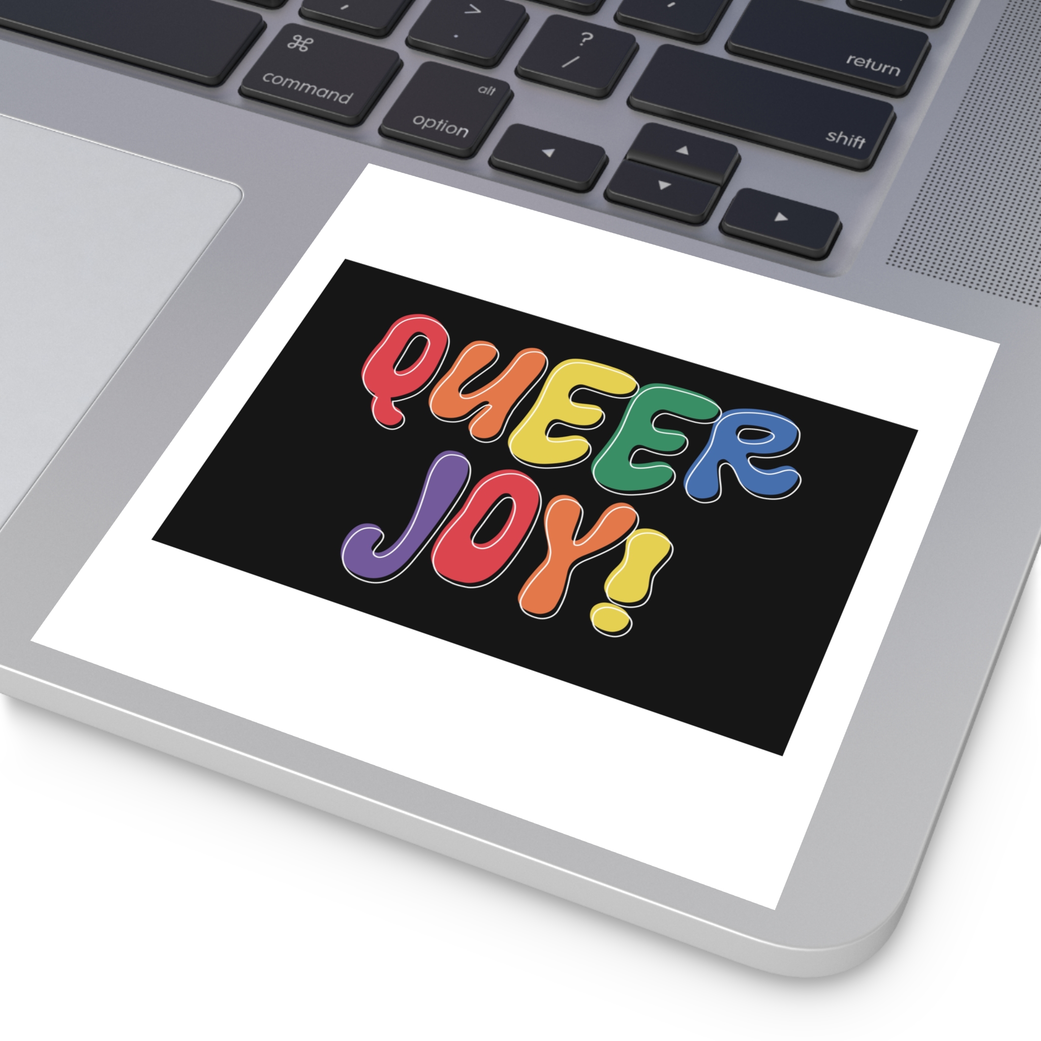 Queer Joy Colorful Celebration Lgbtq Pride Happiness Laminate Stickers Square - Image 35